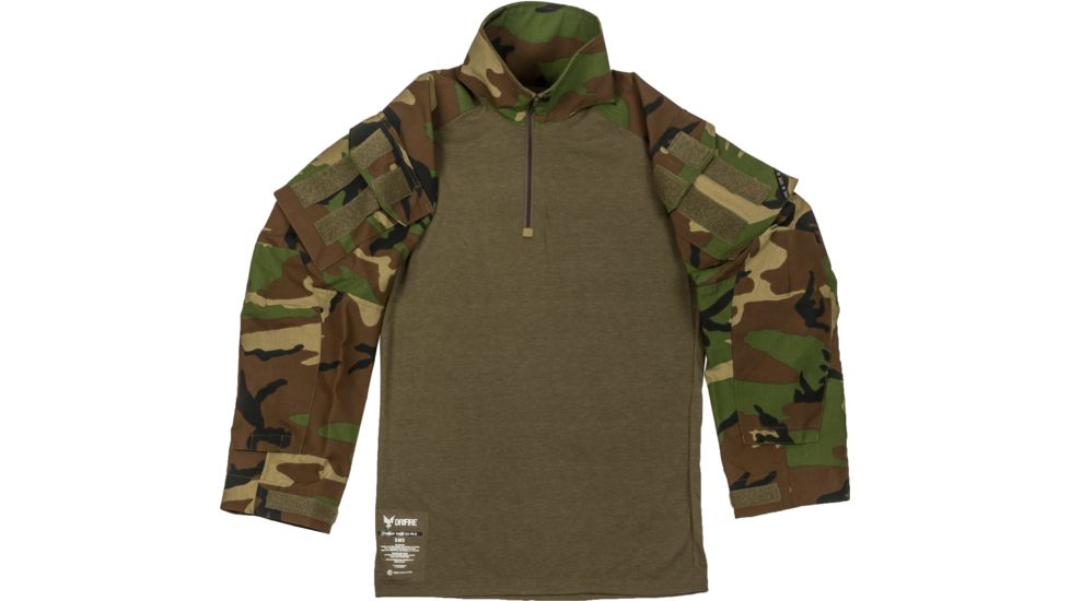 DRIFIRE® / Crye Precision™ FR Combat Shirt SIZE - LG LENGTH - Regular COLOR - WOODLAND MARPAT