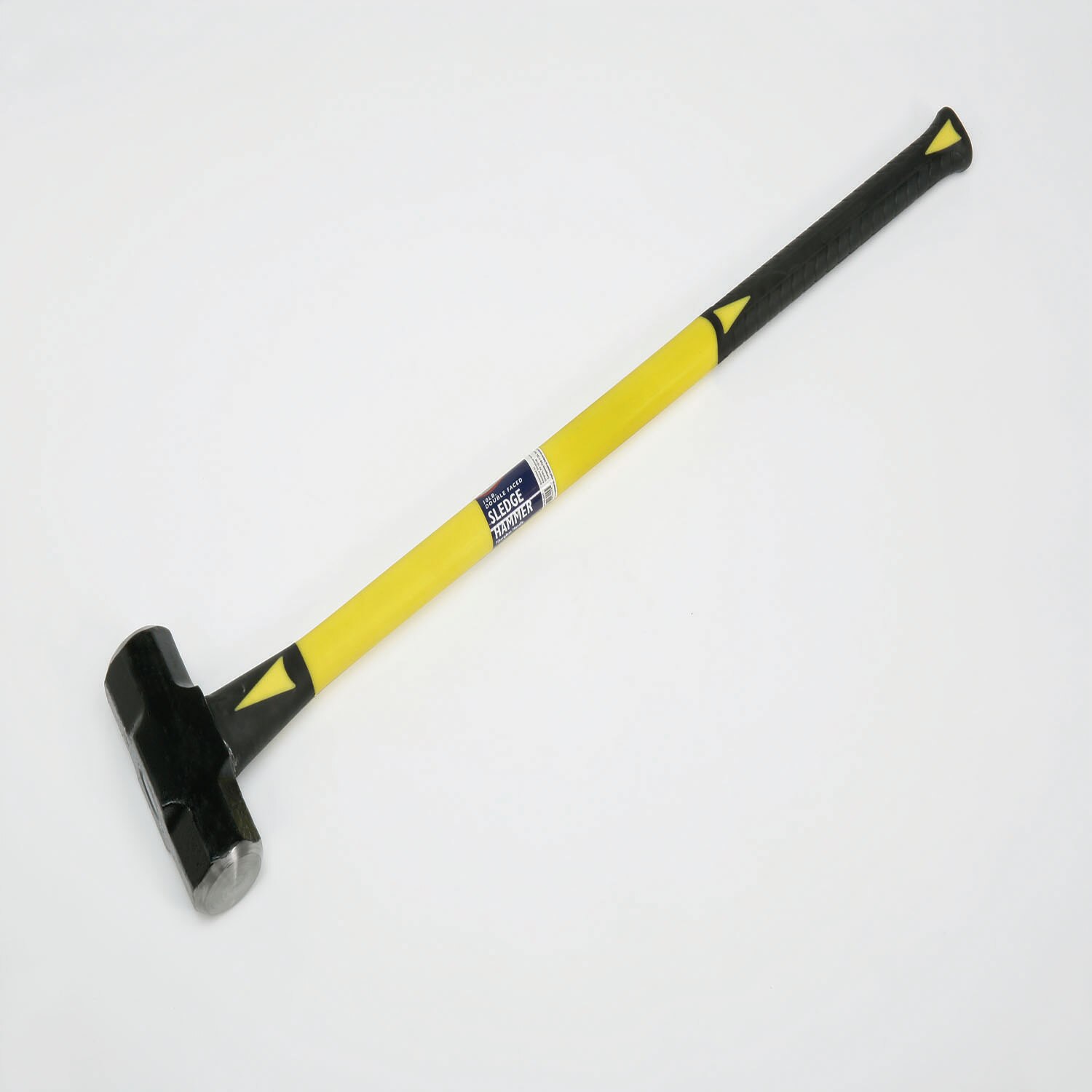 Hammer - 10 lb, Sledge, Double-Faced, 34" Fiberglass Handle, Cushioned Grip