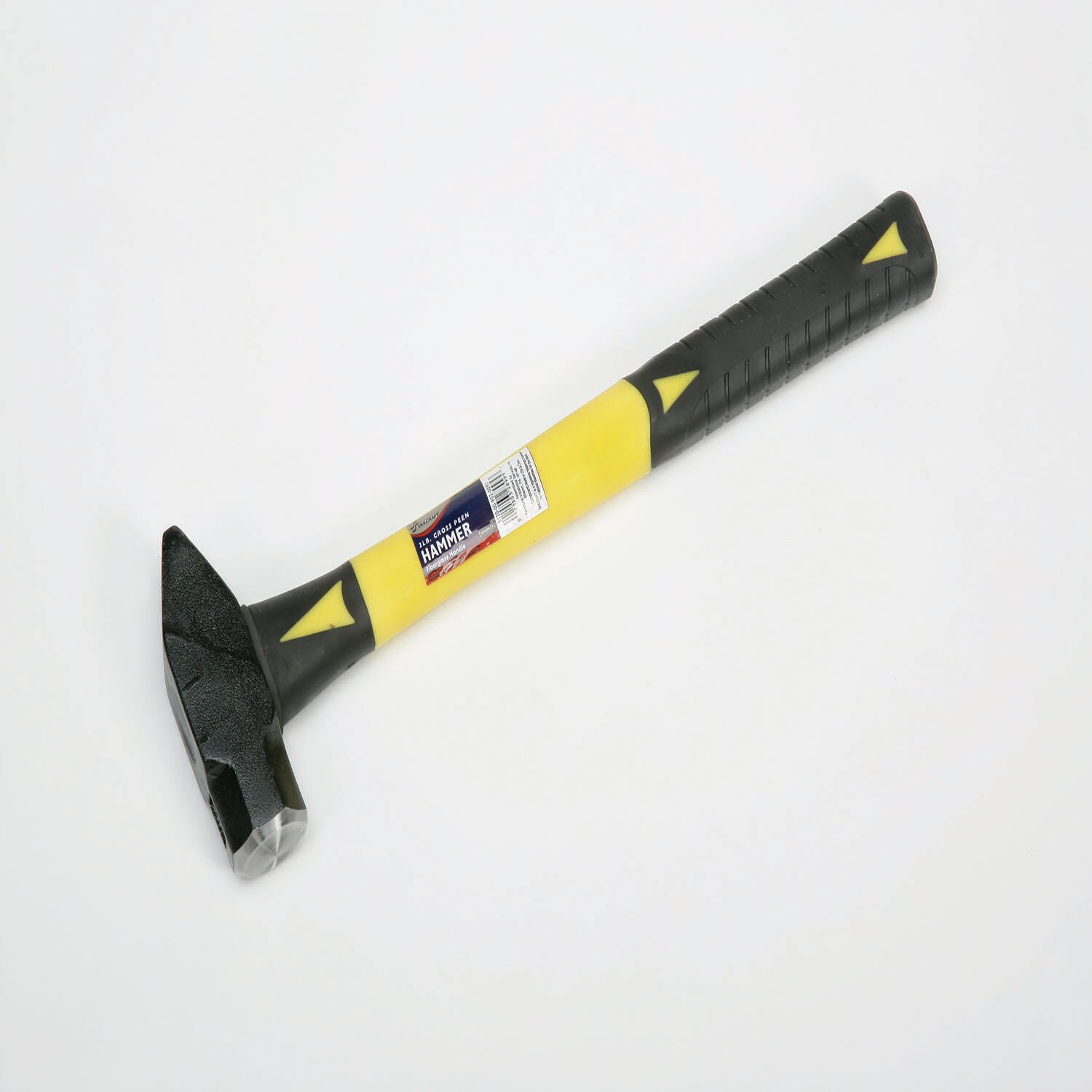 Hammer - 2 lb, Cross-Peen, 16" Fiberglass Handle, Cushioned Grip