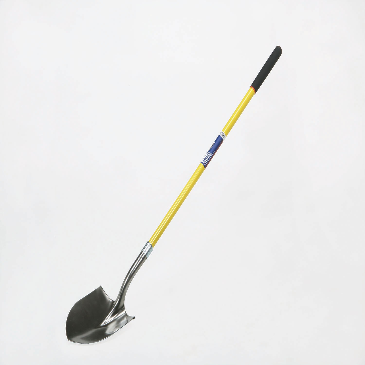 Shovel, Round Point, Open Back, Industrial Grade, 48" Fiberglass Handle, Cushioned Grip
