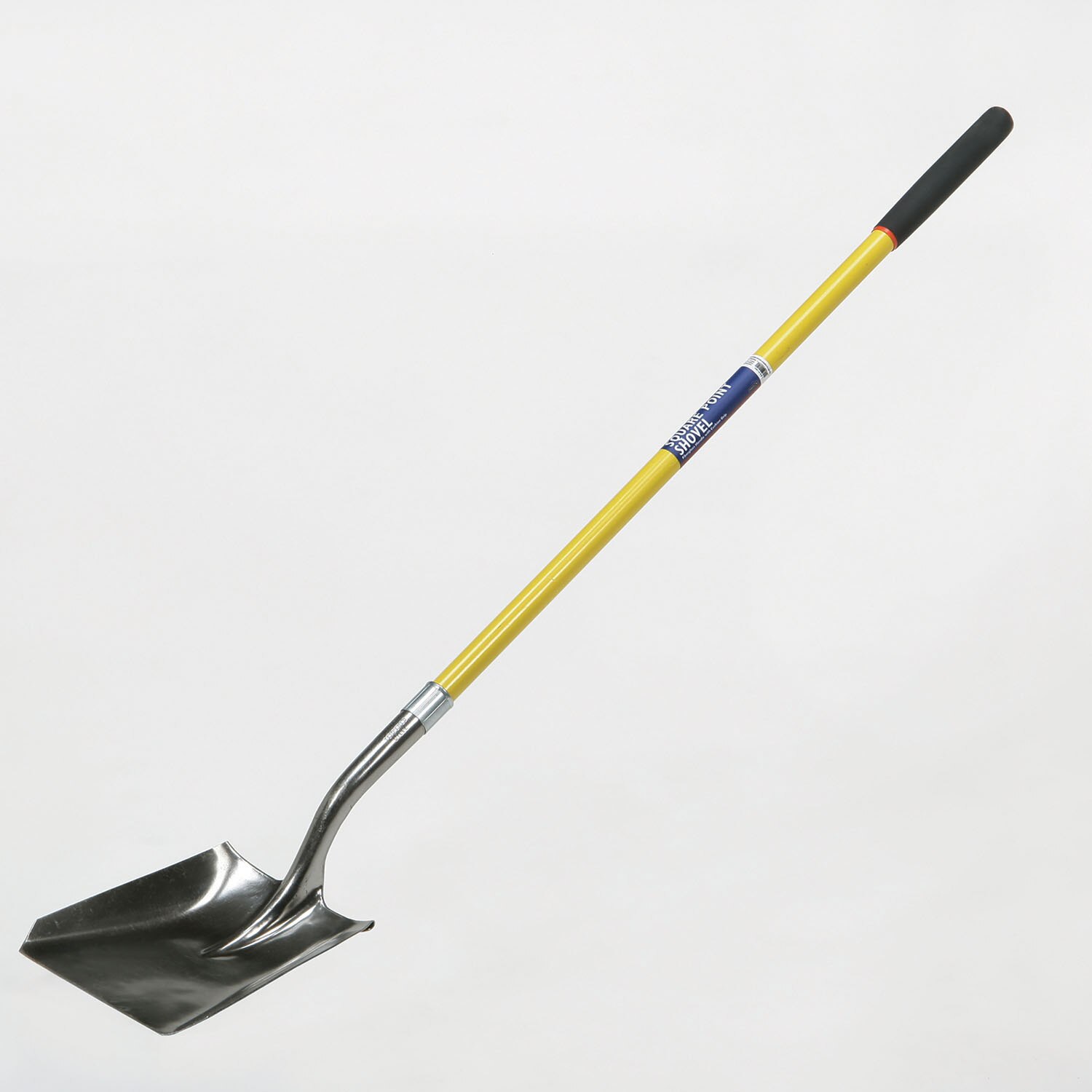 Shovel, Square Point, Open Back, Industrial Grade, 48" Fiberglass Handle, Cushioned Grip
