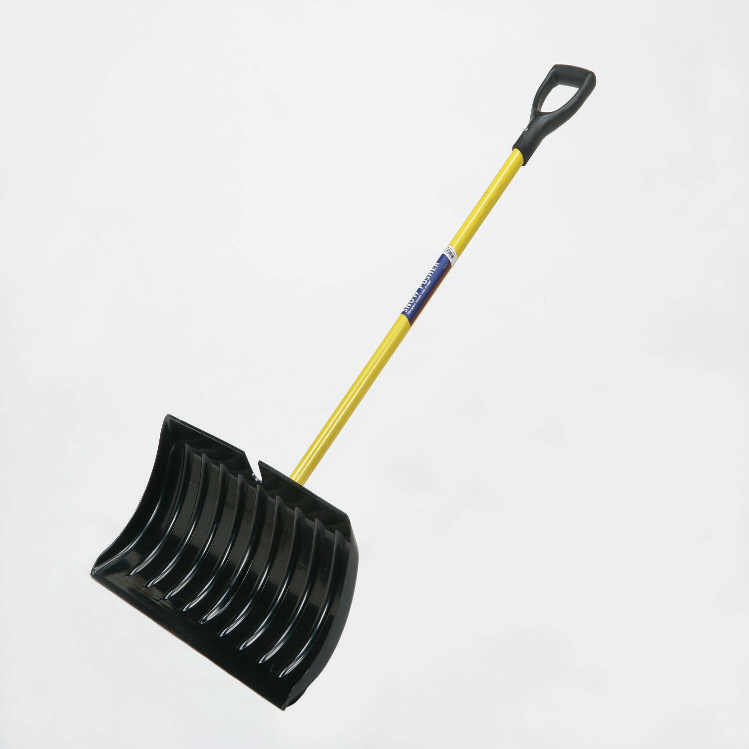 Shovel, Snow Pusher, ABS Scoop, Industrial Grade, 40" Fiberglass Handle, D-grip