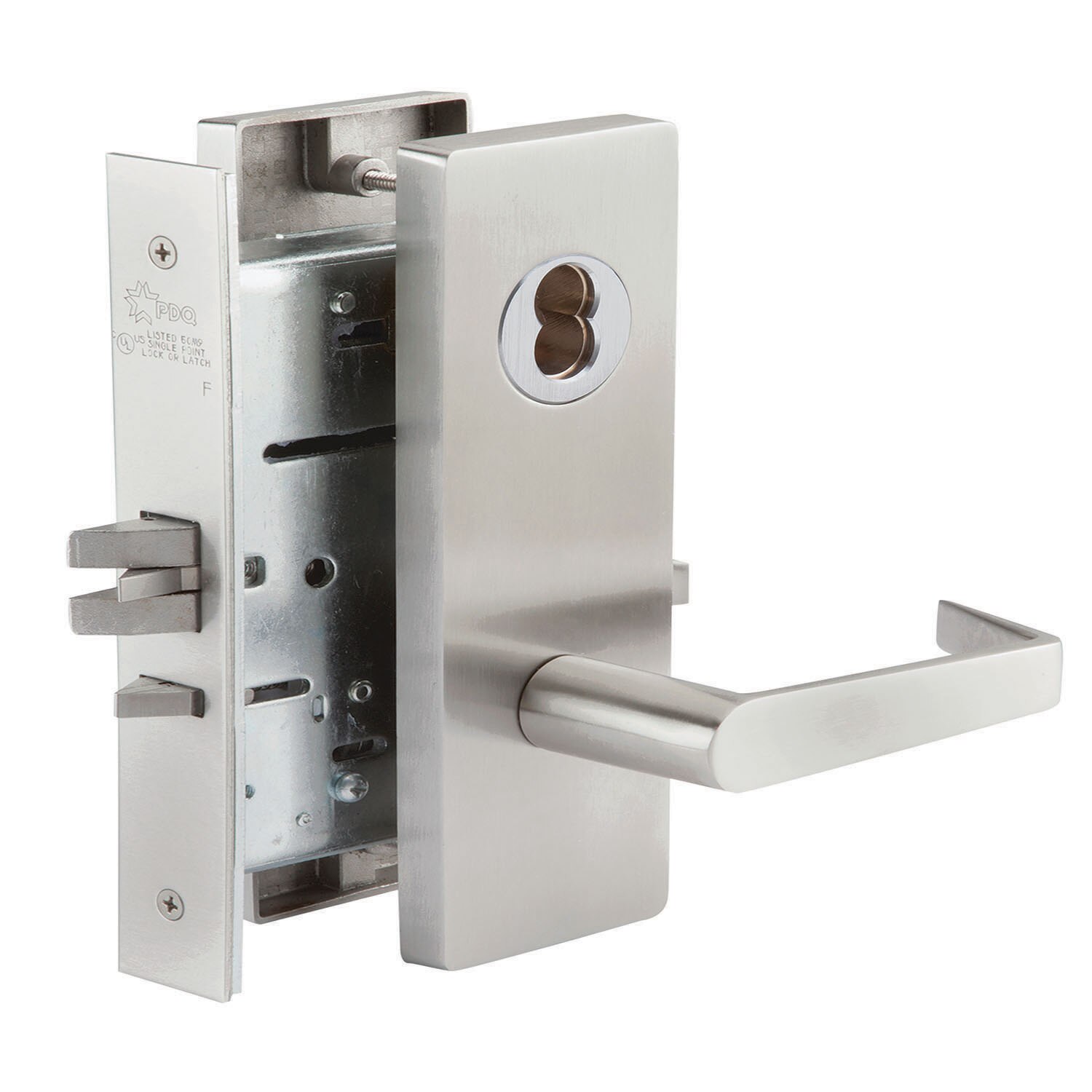 Lockset, Mortise, Privacy Function, Escutcheon Trim, Philadelphia-style Lever