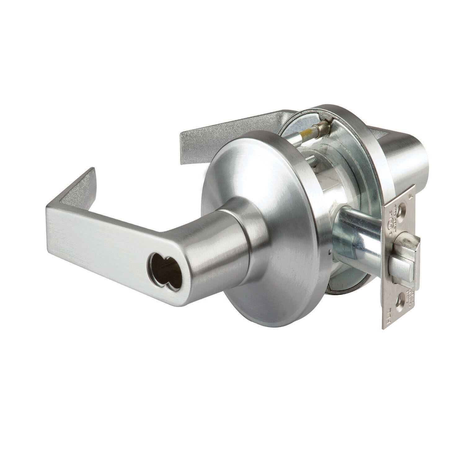 Lockset, Cylindrical, F82 Entrance, Philadelphia Lever, Outside Key Lock, Large Core