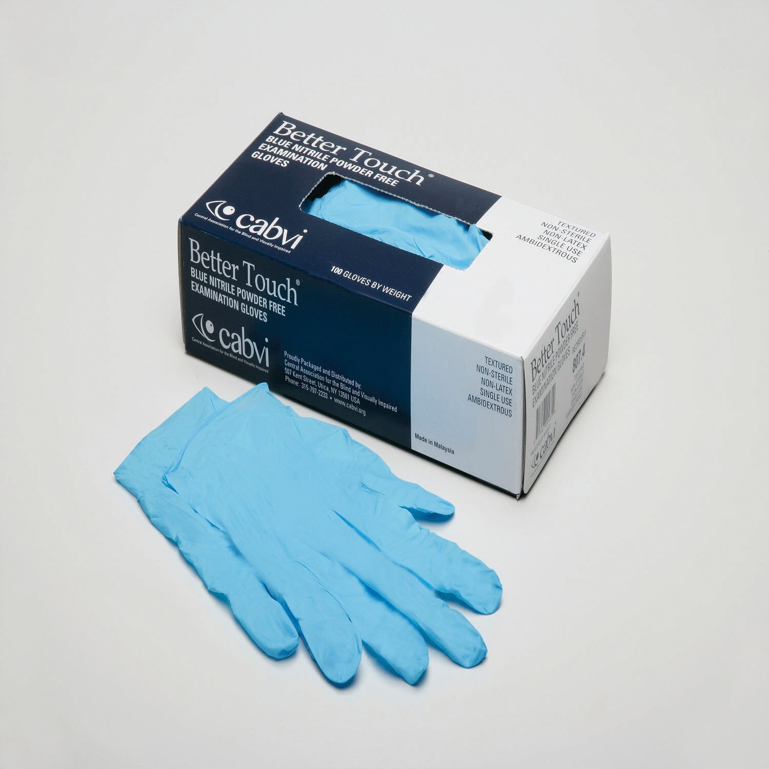 Gloves, Exam, Powder-Free, Latex-Free, Nitrile, Blue, Medium
