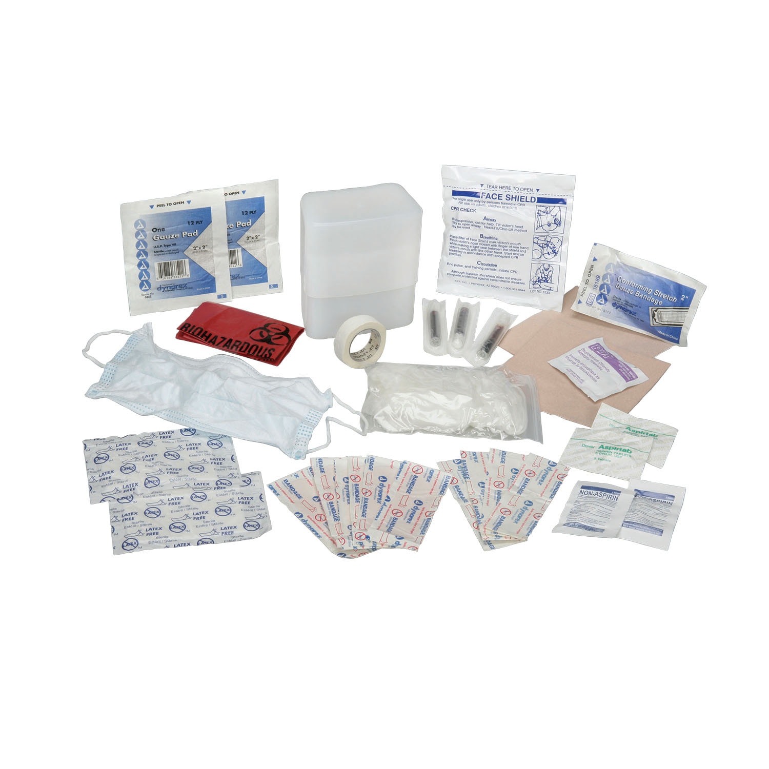 Kit, First Aid, General Purpose Use, 3-1/2" x 3-1/2" x 1-3/4"
