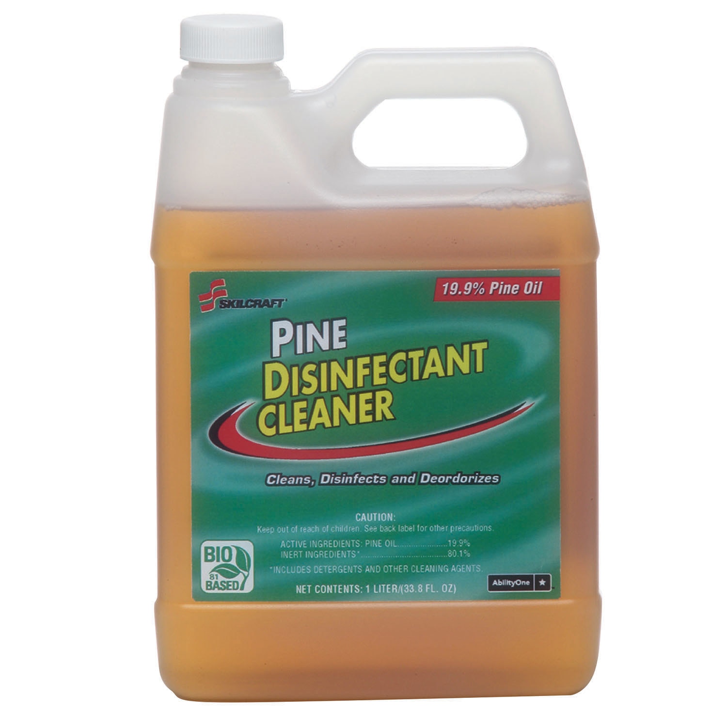 Disinfectant, Detergent, General Use, BioBased, Concentrate, 19.9% Pine Oil, Liter Bottles