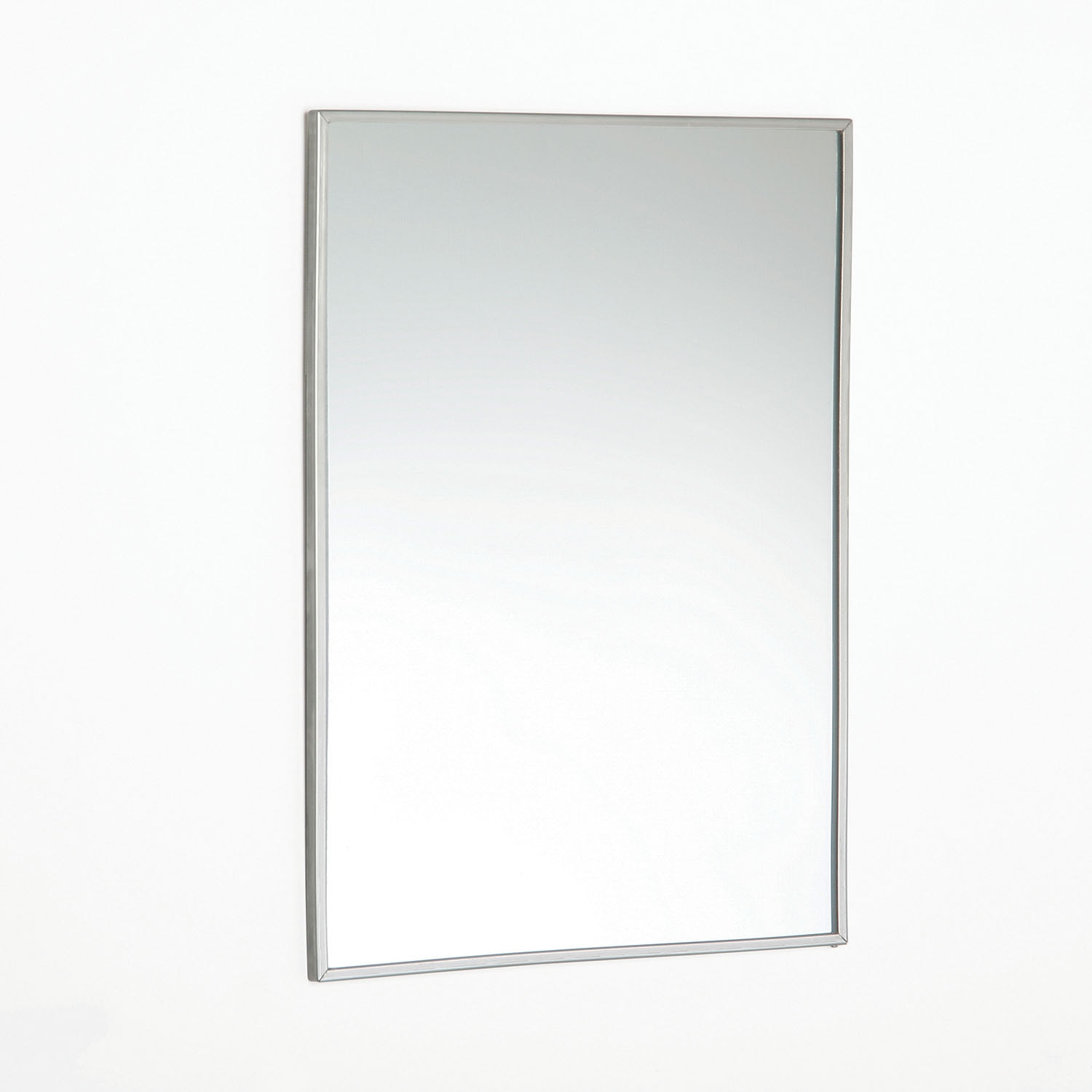 Mirror, Stainless Steel Frame, 16" x 22"