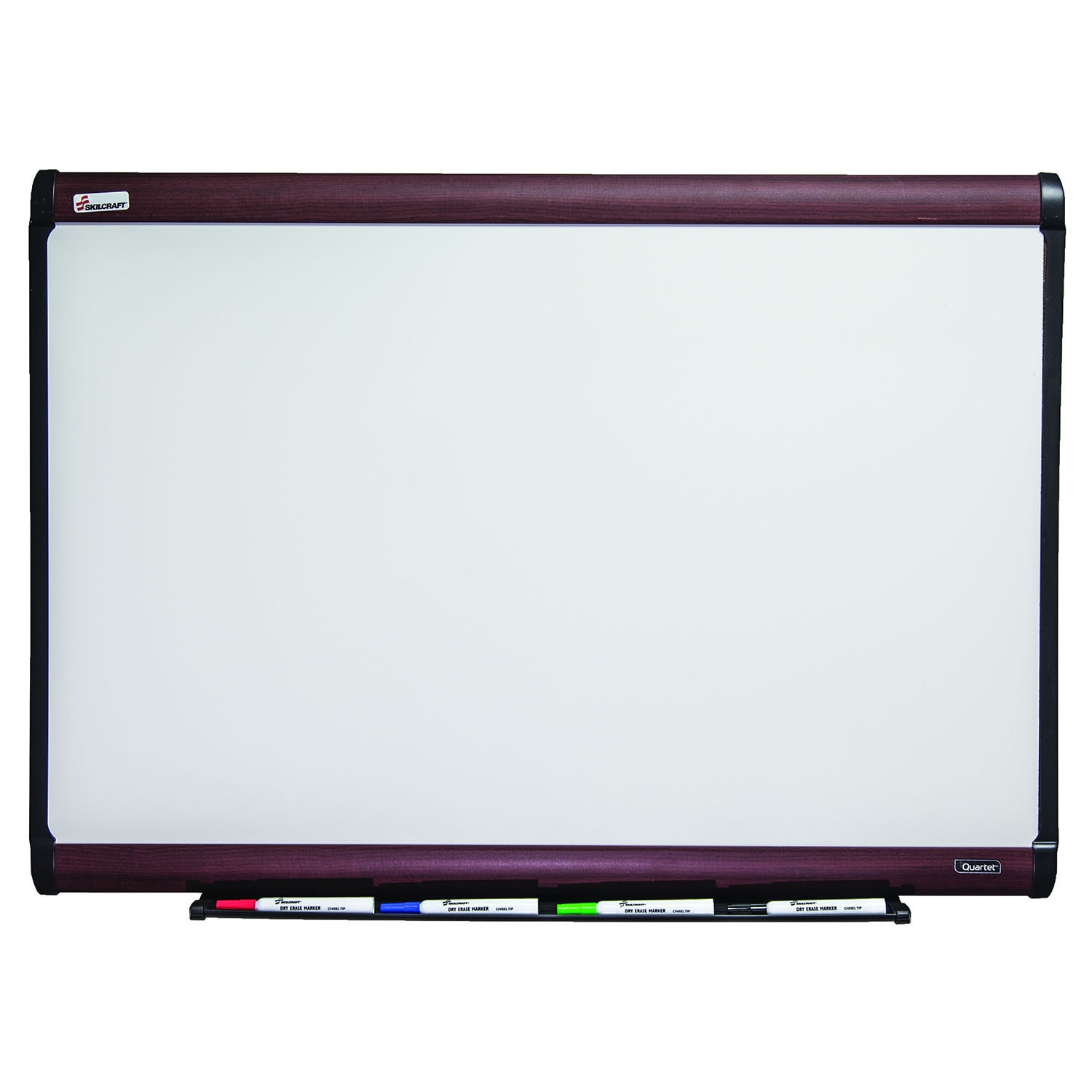 Marker Board, Dry Erase, Magnetic Porcelain, 24" x 18", Aluminum Frame