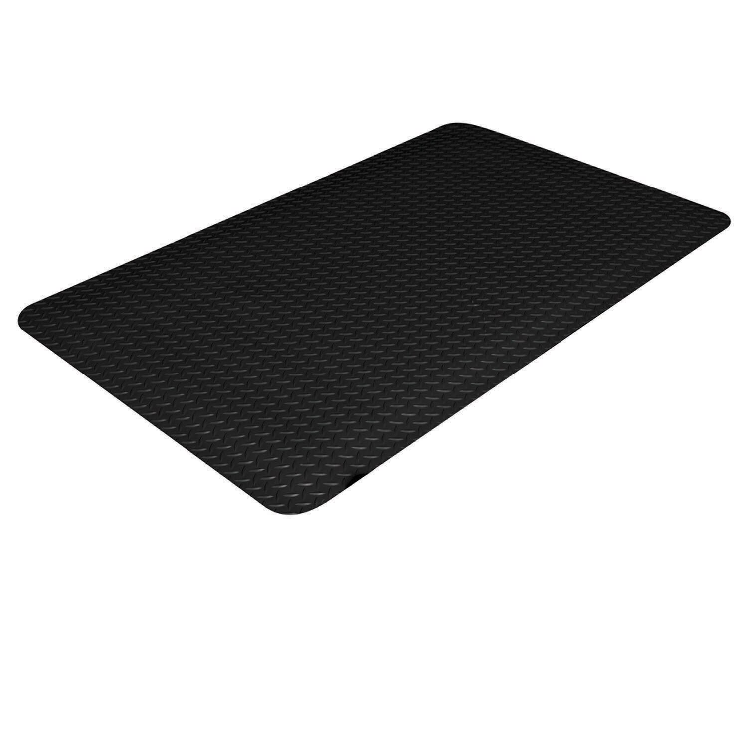 Mat, Floor, Hard-Top Industrial Deck Plate, Anti-Fatigue, Black, 3' x 12' Mat, Floor, Hard-Top Industrial Deck Plate, Anti-Fatigue, Black, 3' x 12'