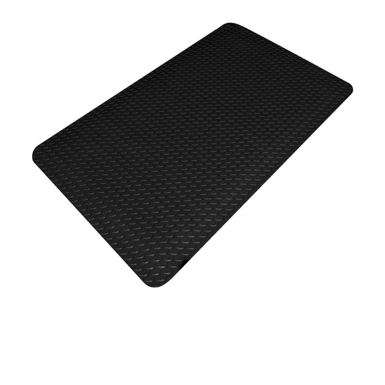 Mat, Floor, Hard-Top Industrial Deck Plate, Anti-Fatigue, Black, 3' x 5' Mat, Floor, Hard-Top Industrial Deck Plate, Anti-Fatigue, Black, 3' x 5'