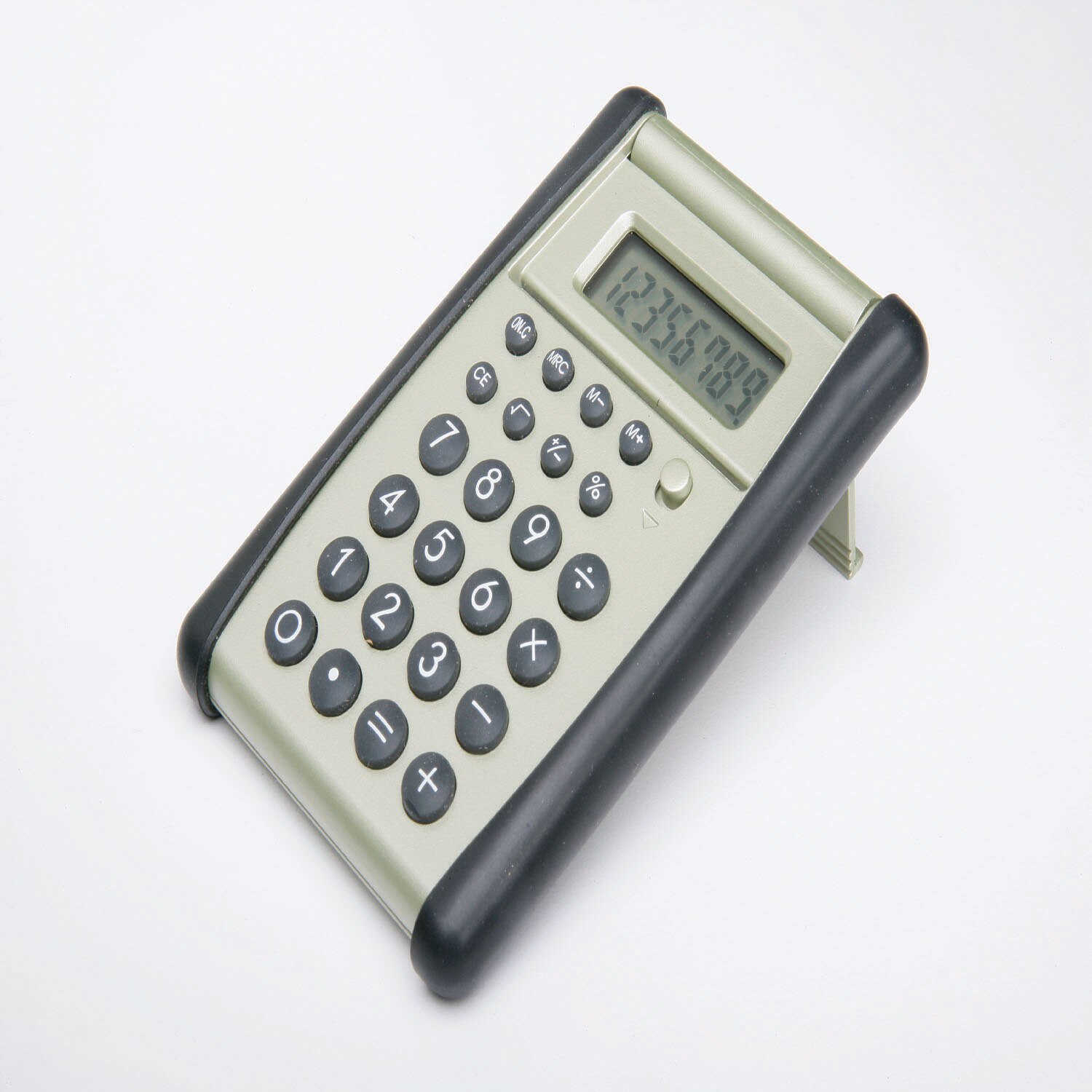 Calculator, Flip-Up, 8-Digit, Black and Silver