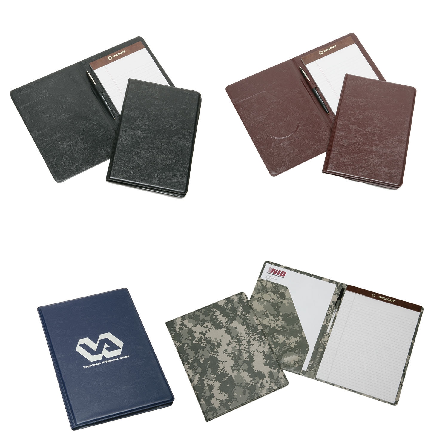 Portfolio, Note Pad Holder, Camouflage, 6" x 9"