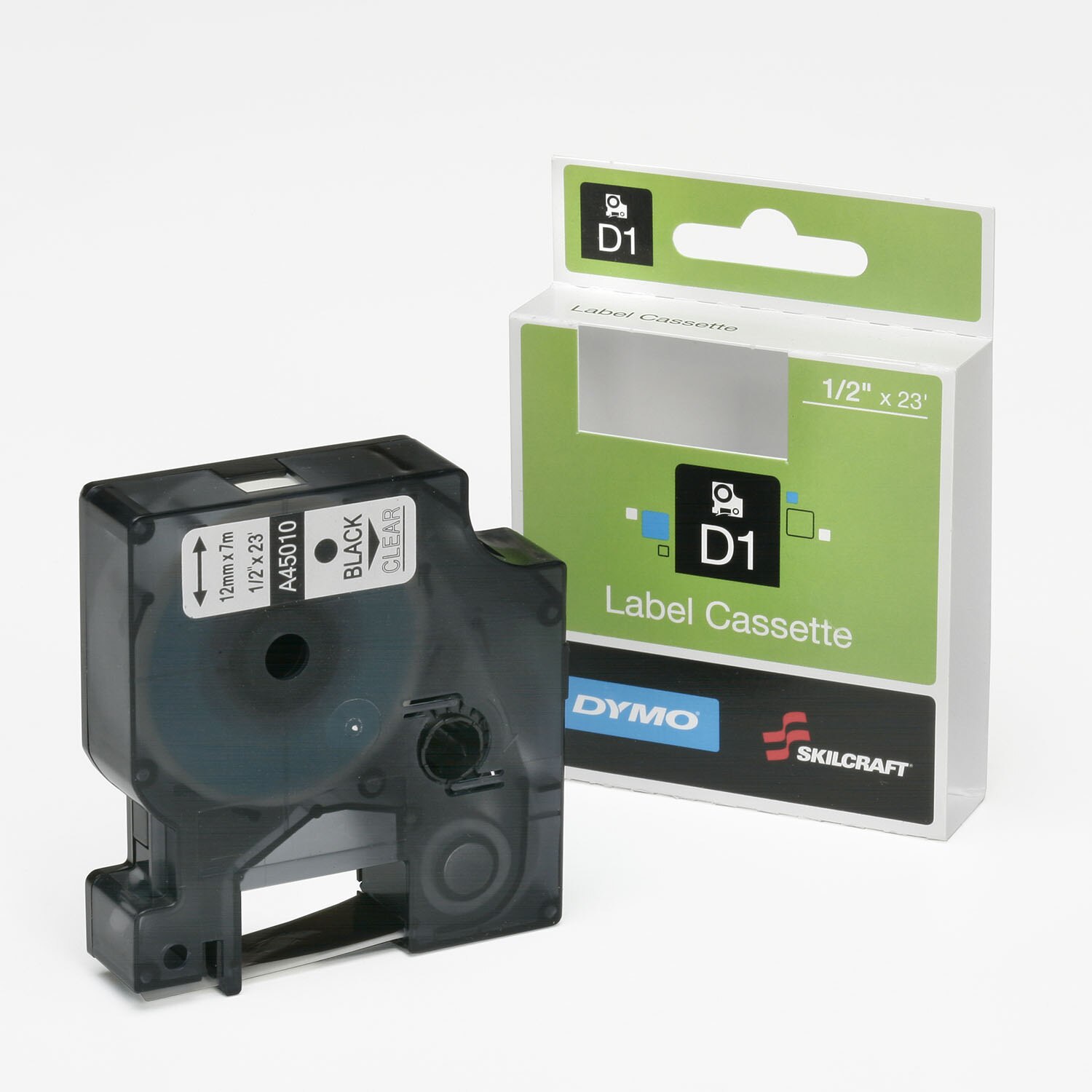 Cartridge, Label, Black on Clear, 1/2" x 23'