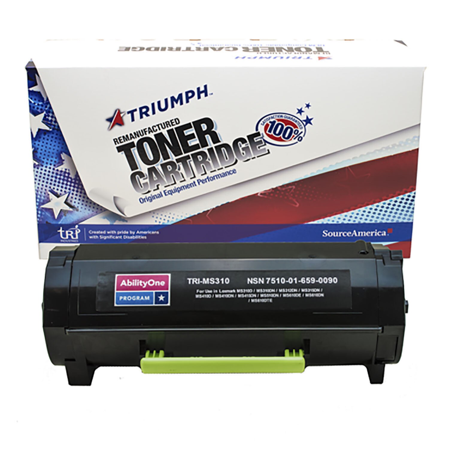 Toner Cartridge, Remanufactured Lexmark MS310/MS410/MS510/MS610, MX310/MX410/MX510/MX610 Series