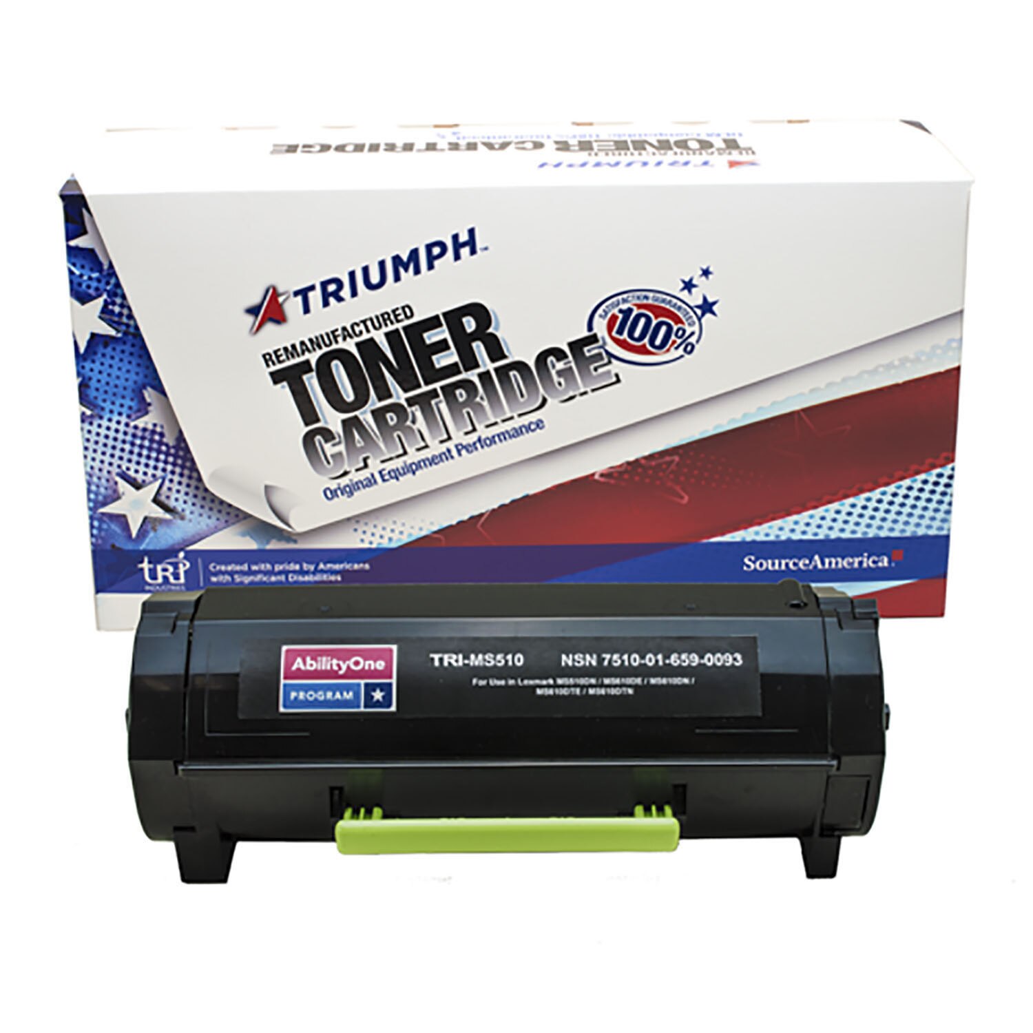 Toner Cartridge, Remanufactured Lexmark MS510/MS610, MX510/MX610 Series Compatible