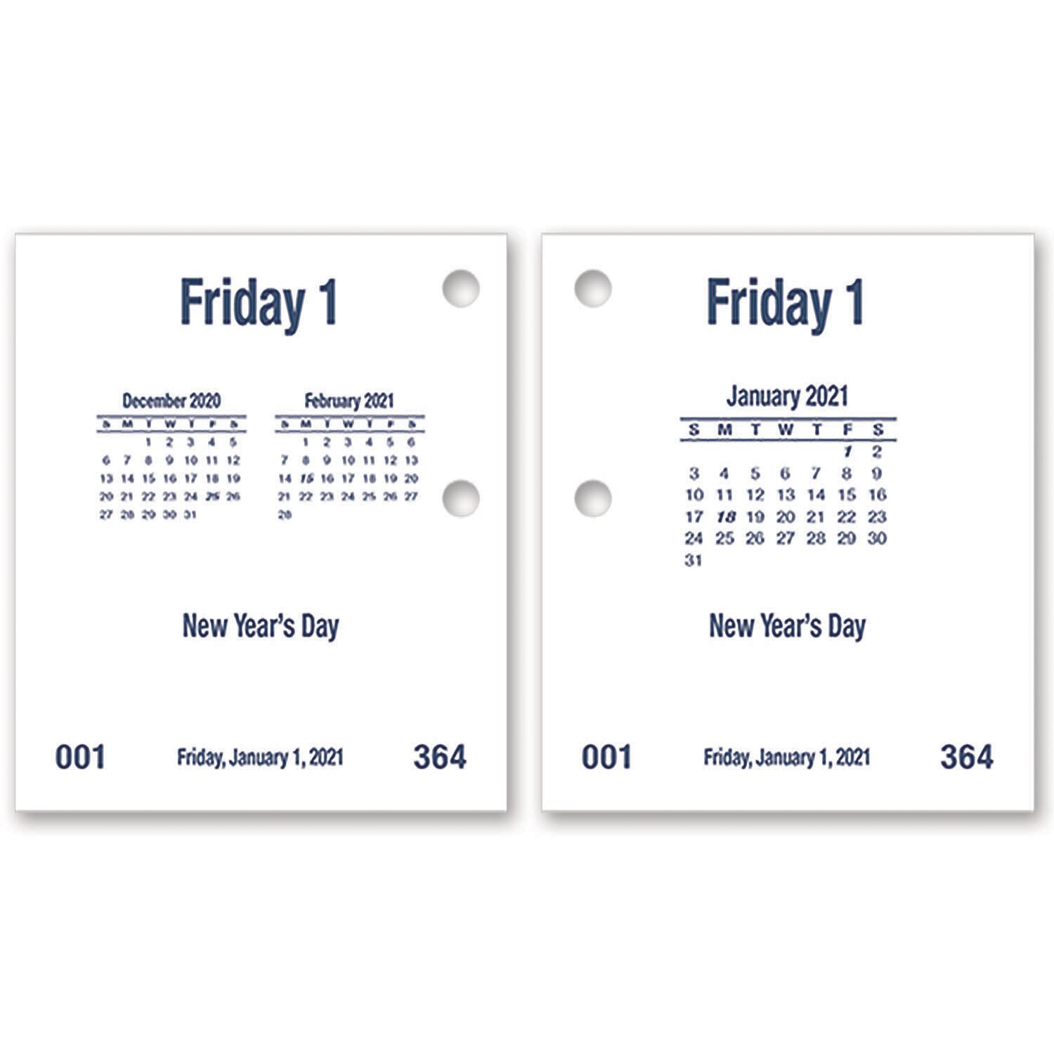 DAYMAX System, 2021 Calendar Pad, Type I