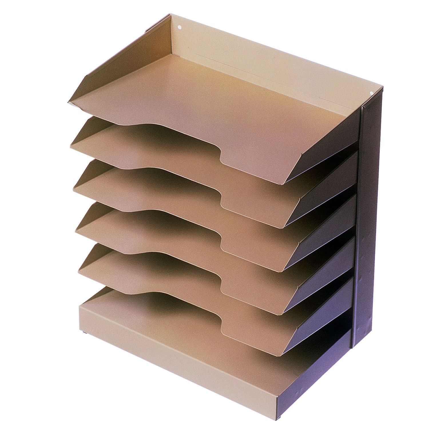 File, Horizontal Desk, 12" x 8 1/2" x 15", 6 Shelf, Gray