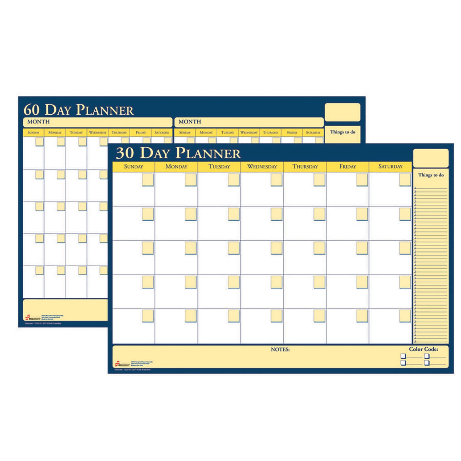 Calendar, Reversible, Erasable, 30/60 Day, Non-dated, 36" x 24"