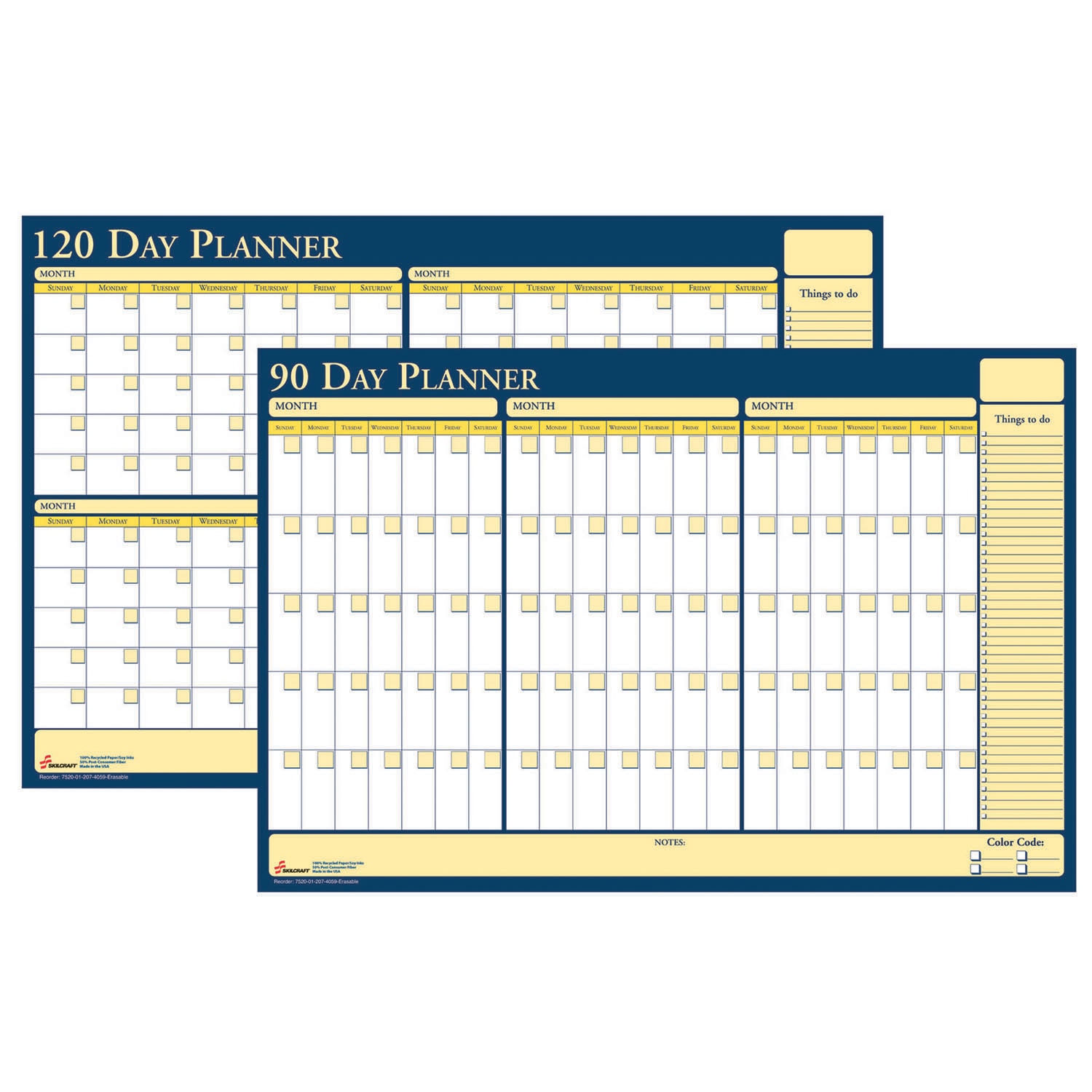 Calendar, Reversible, Erasable, 90/120 Day Non-dated