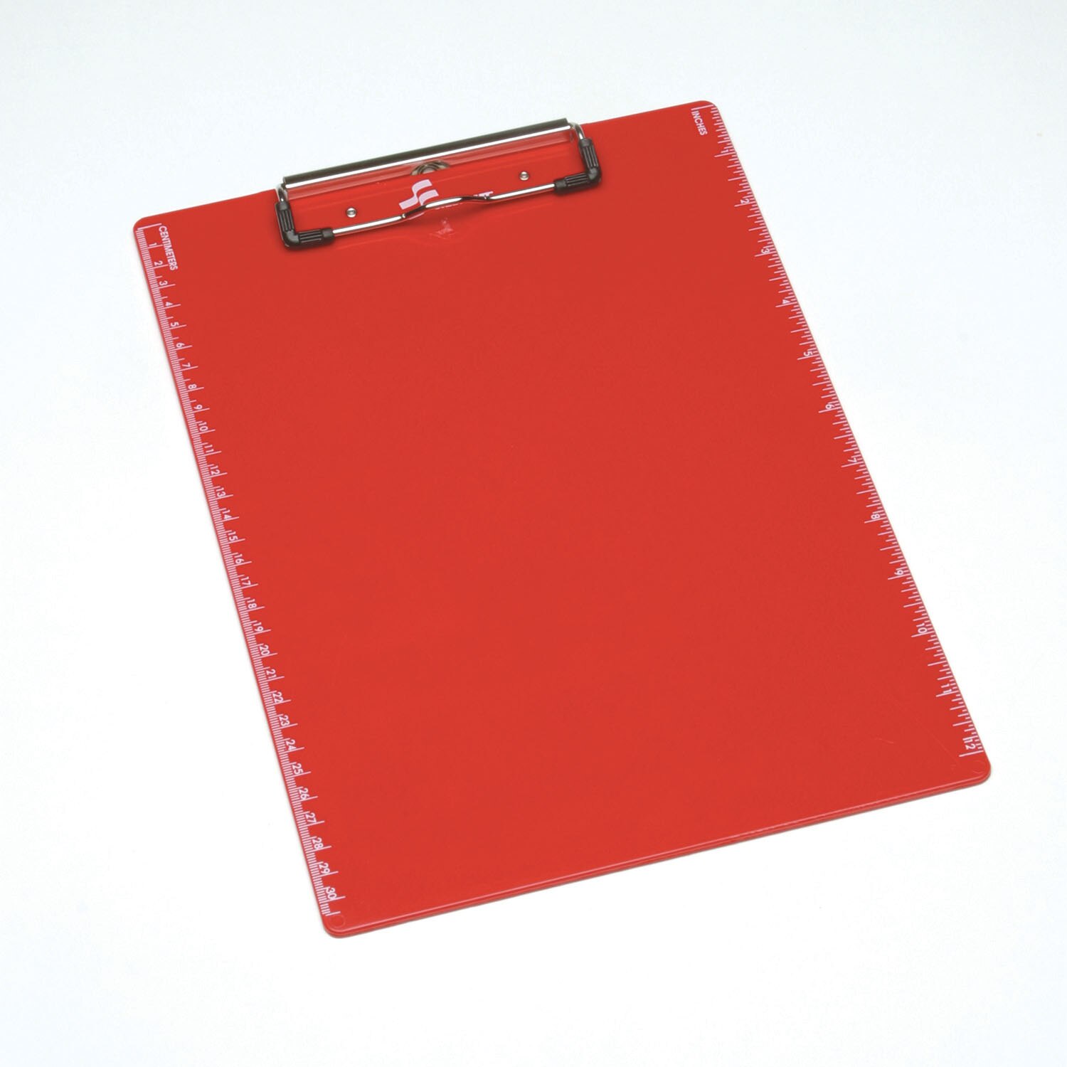 Clipboard, Plastic, Recycled, Red with Ruler, 9" x 12"
