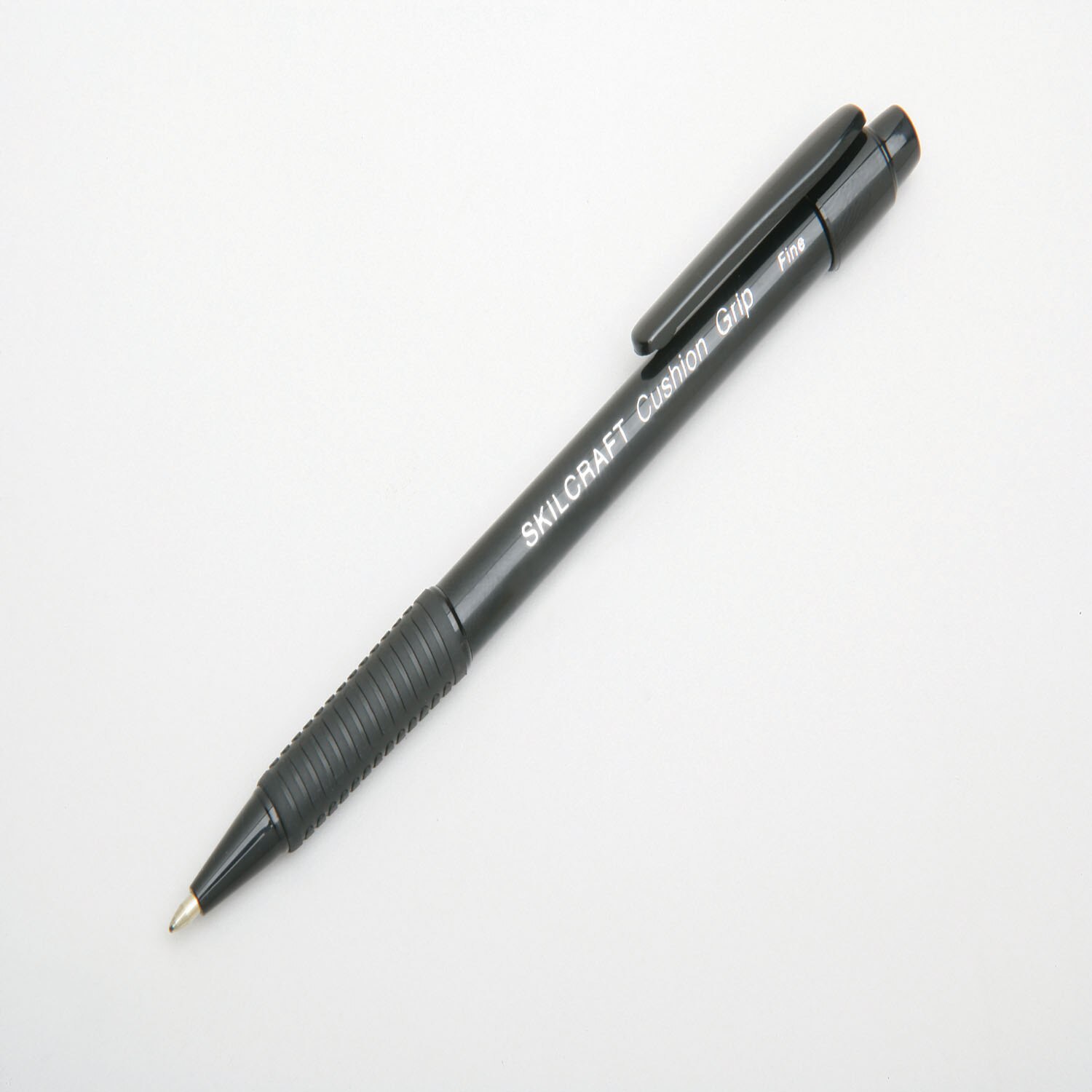 Pen, Ballpoint, Retractable, Cushion Grip, Black, Fine Point