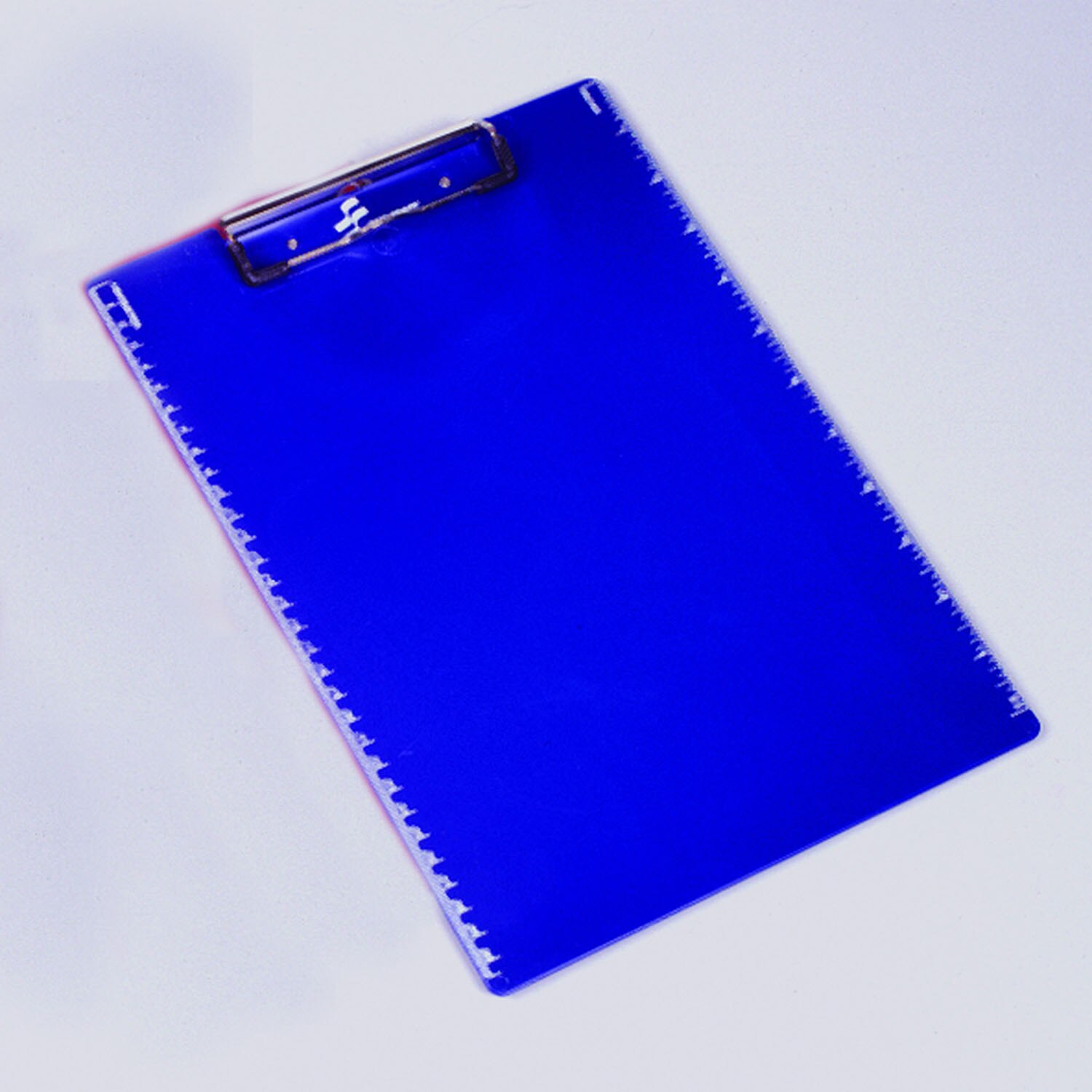 Clipboard, Plastic, Recycled, Blue with Ruler, 9" x 12"