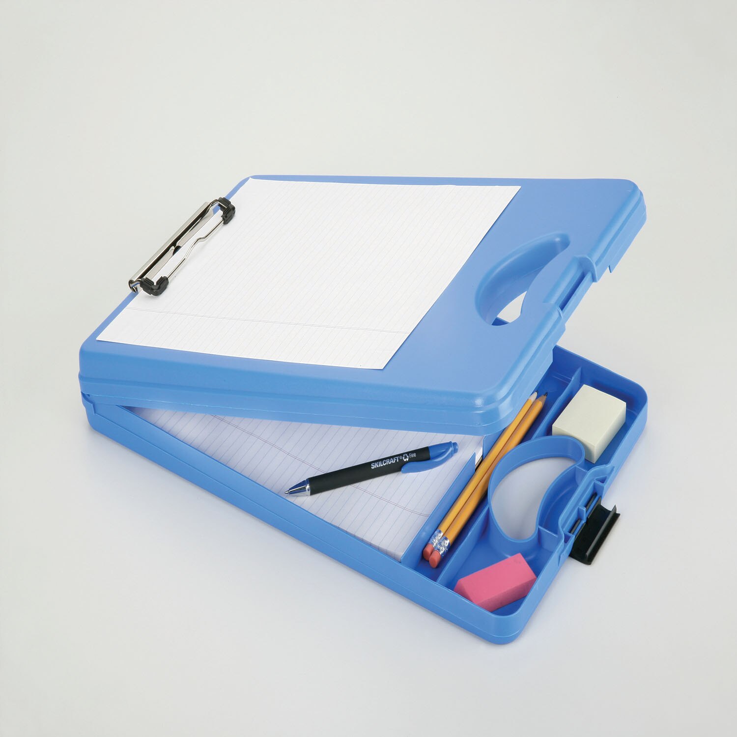 Portable Desktop Clipboard, 10" W x 2-3/5" D x 16" H, Blue
