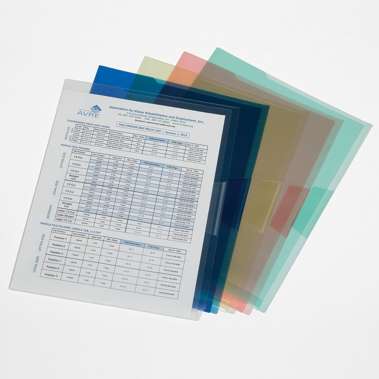 Project Jacket, Poly, Translucent Assorted Colors, 11 3/4" x 9 1/4"