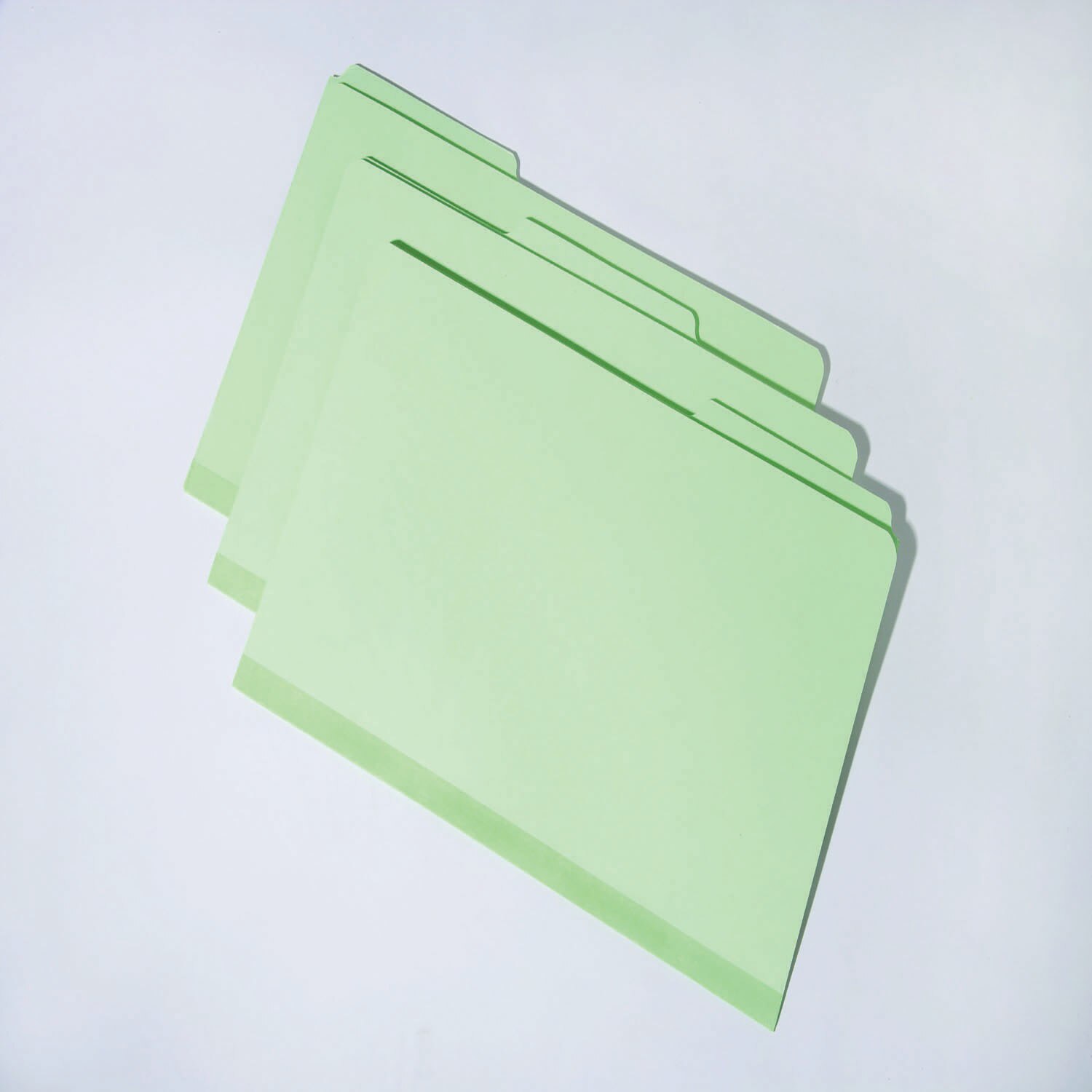 Folder, File, Pressboard, 1/3 Cut Tab, Light Green, Legal