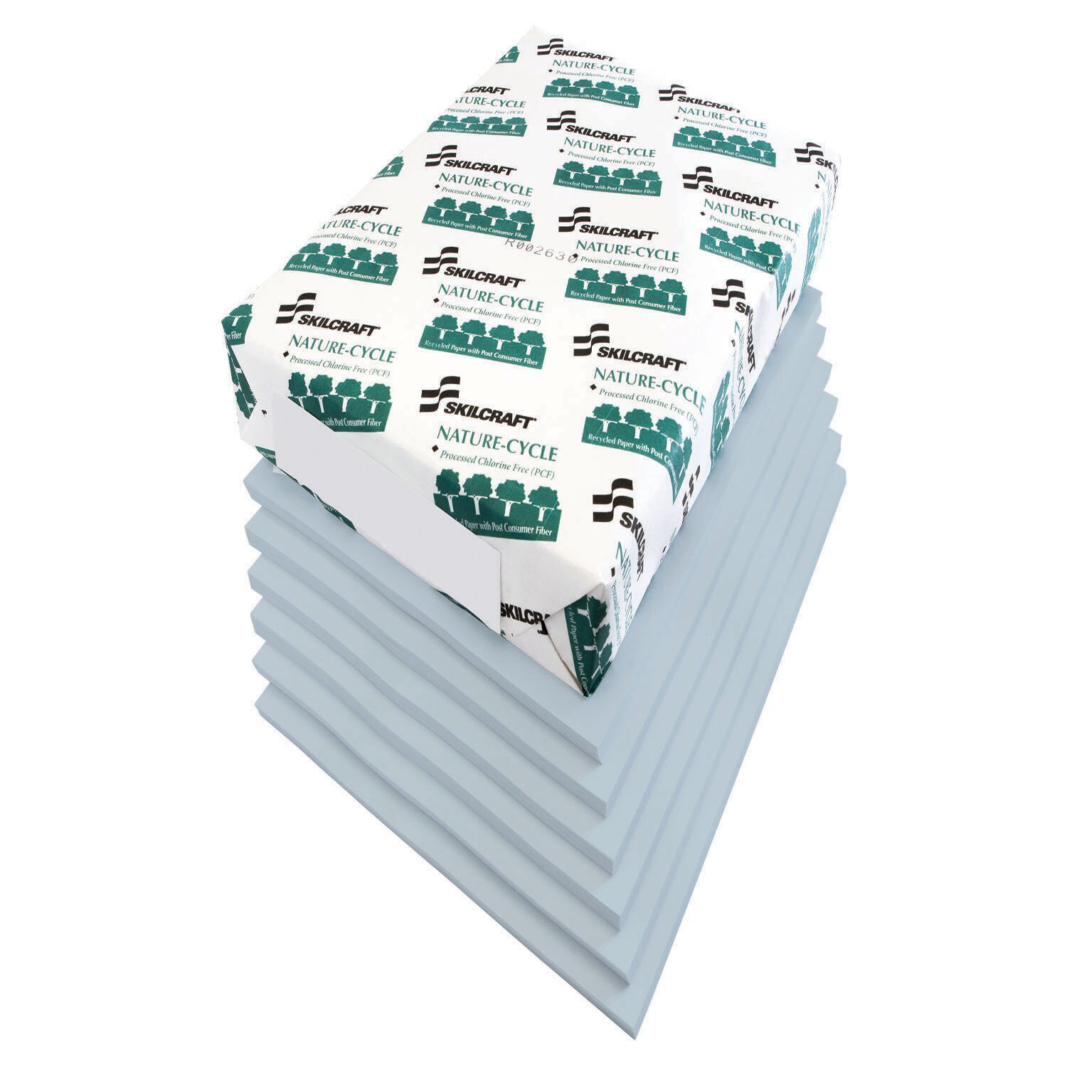 Paper, Xerographic, Dual Purpose, 3-Hole Punched, Blue, 8.5" x 11" Paper, Xerographic, Dual Purpose, 3-Hole Punched, Blue, 8.5" x 11"