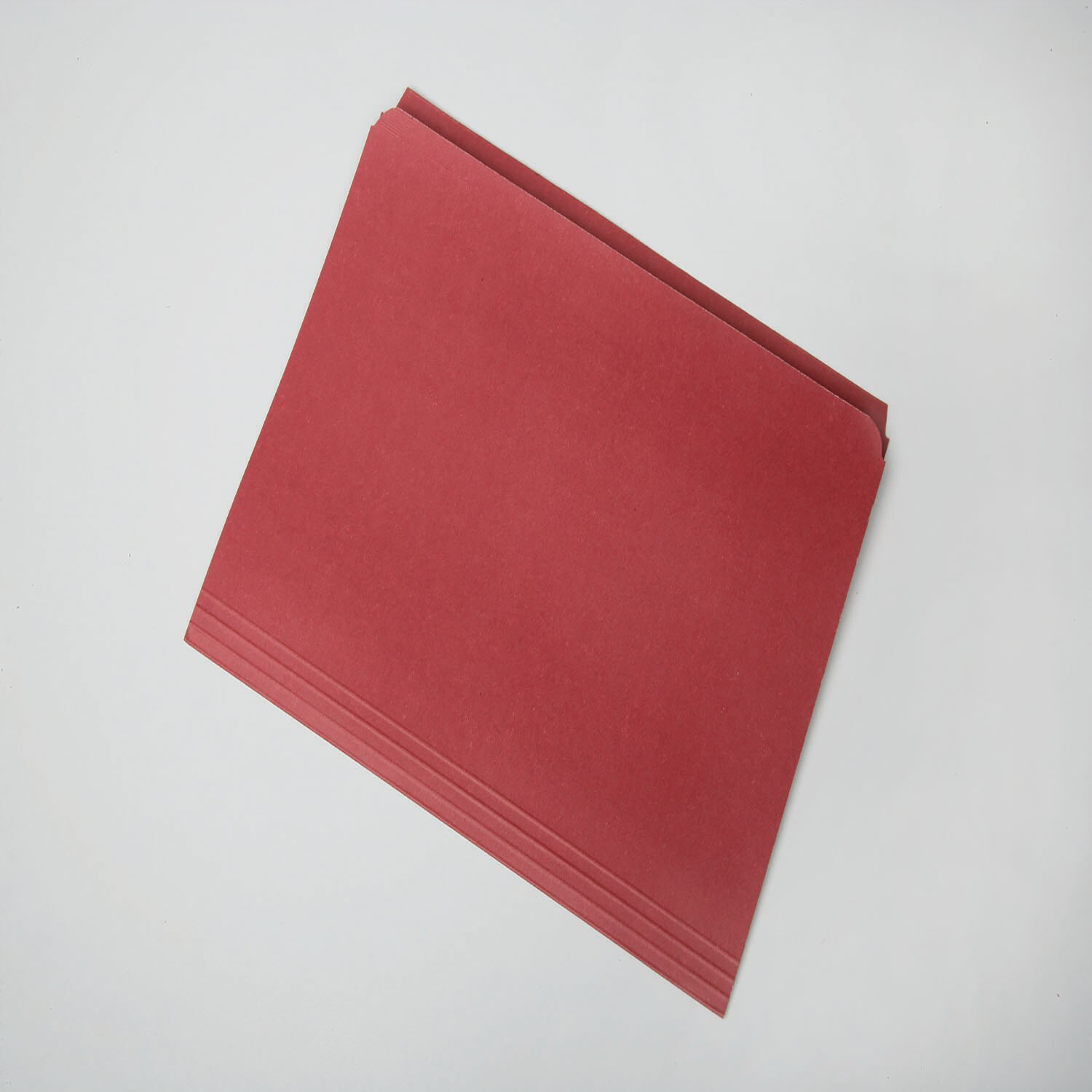 Folder, File, Straight Cut, Red, Letter