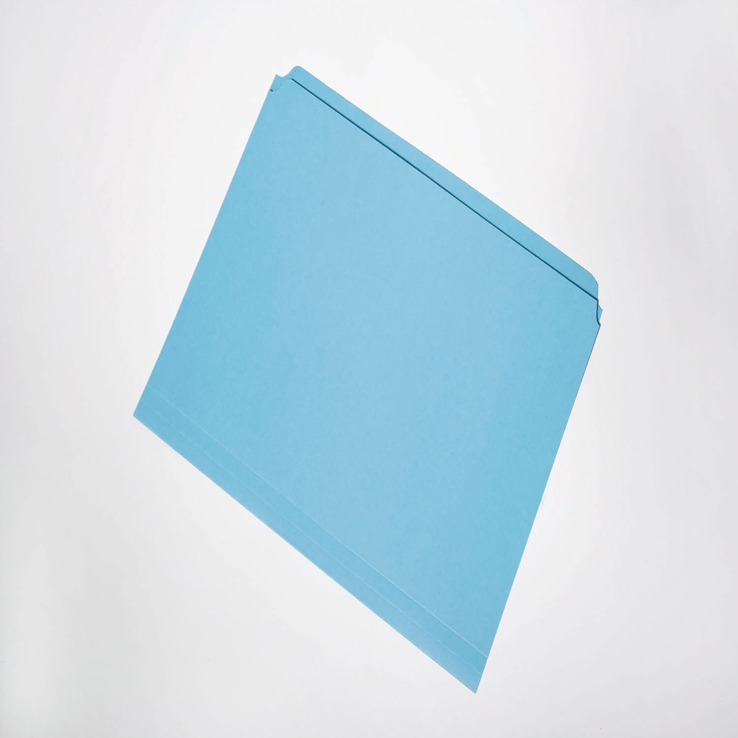 Folder, File, Straight Cut, Blue, Letter