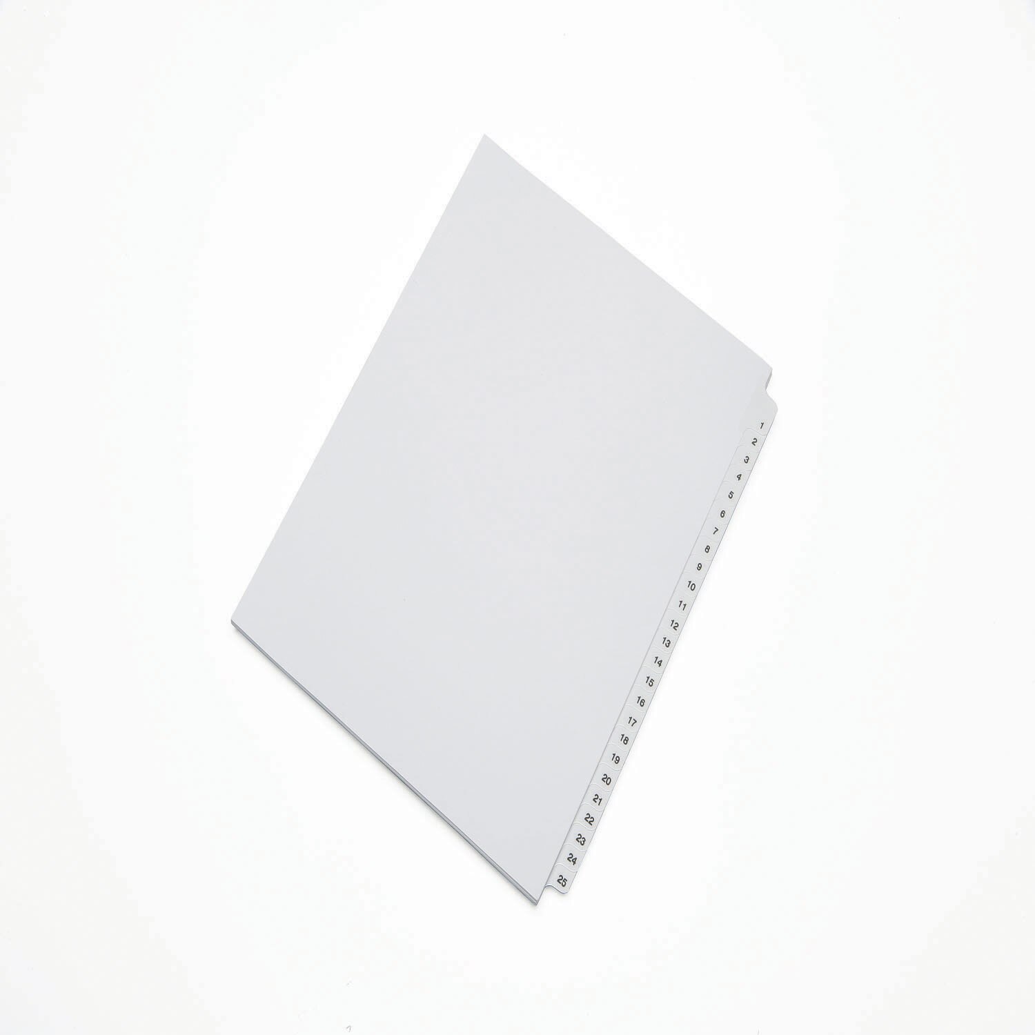 Tabs, Legal, Clear, Numerical, 1-25