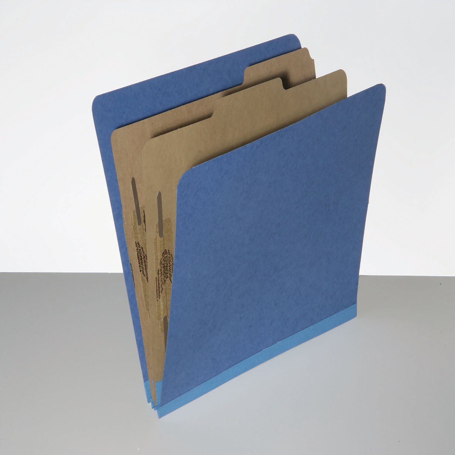 Folder, File, Classification, Pressboard, 2 Divider, 6 Part, 1/3 Cut, Dark Blue, Letter