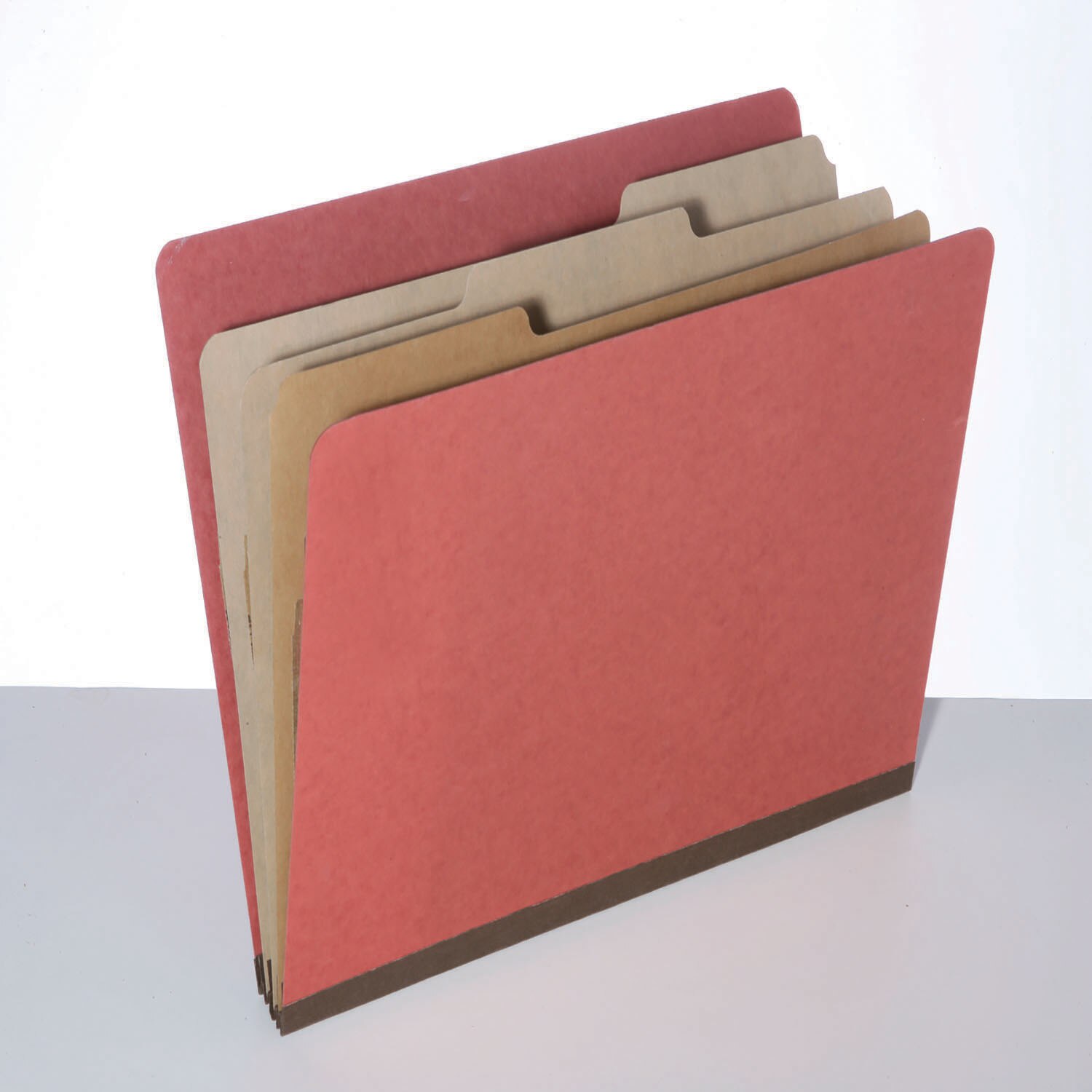 Folder, File, Classification, Pressboard, 3 Dividers, 8 Part, Earth Red, Legal
