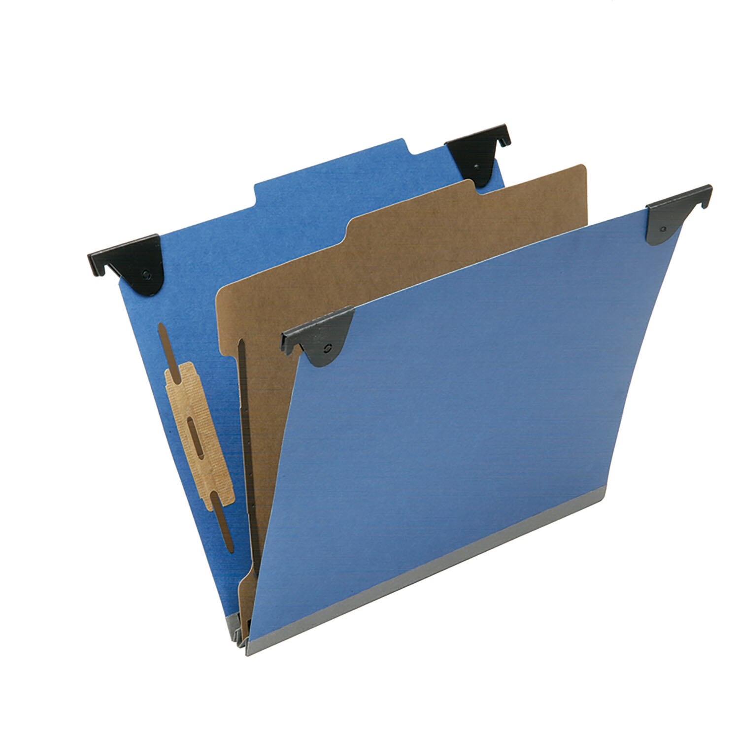 Folder, File, Hanging, Letter Size, 1 Divider, 4 Sections, 2/5th ROC Top Tab, Royal Blue