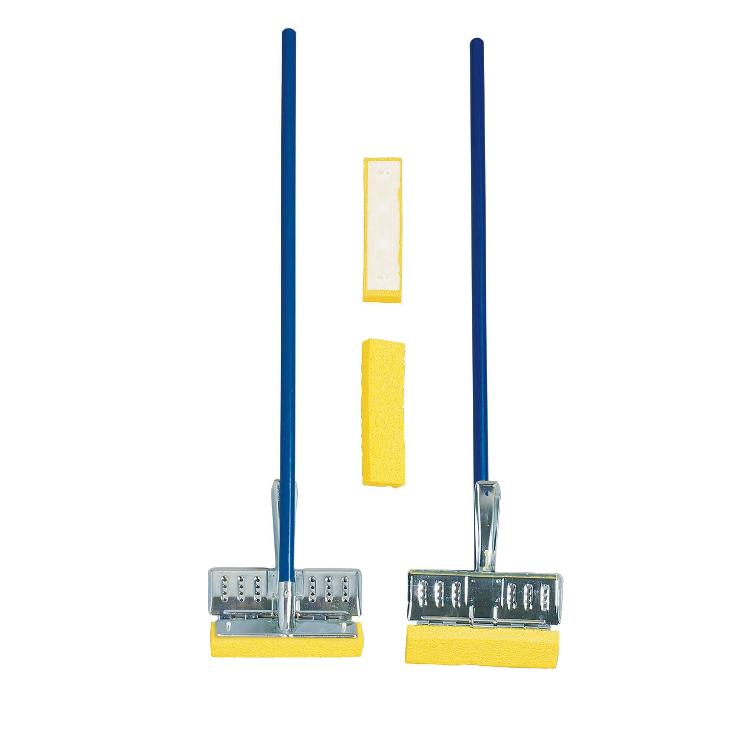 Mop, Cellulose Sponge, Blue Handle, Yellow Sponge, 36" Handle, 8-1/4" x 2" x 1-1/4" Sponge