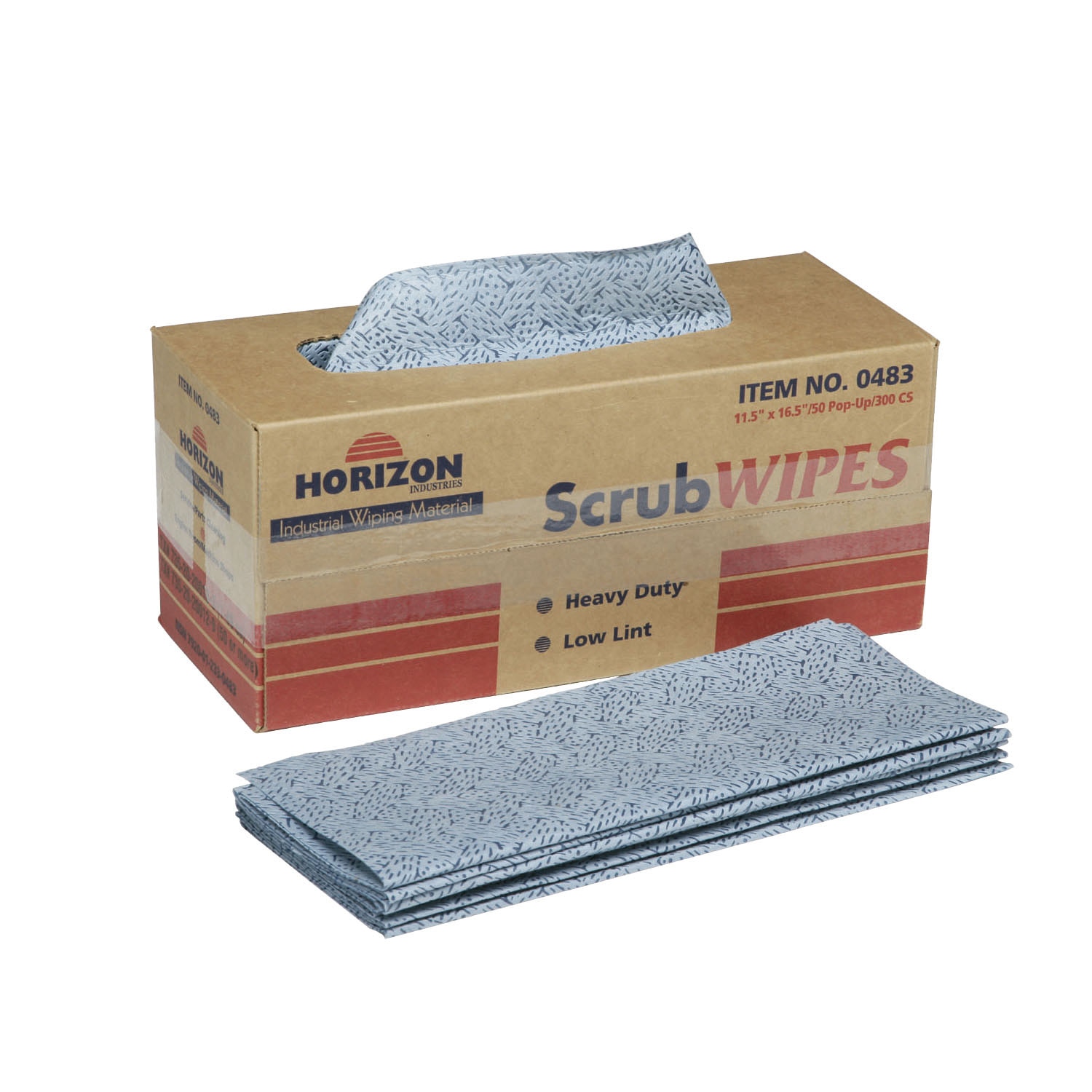 Towel, Machinery Wiping, Heavy Duty, Blue, 11-1/2" x 16-1/2", 150 count