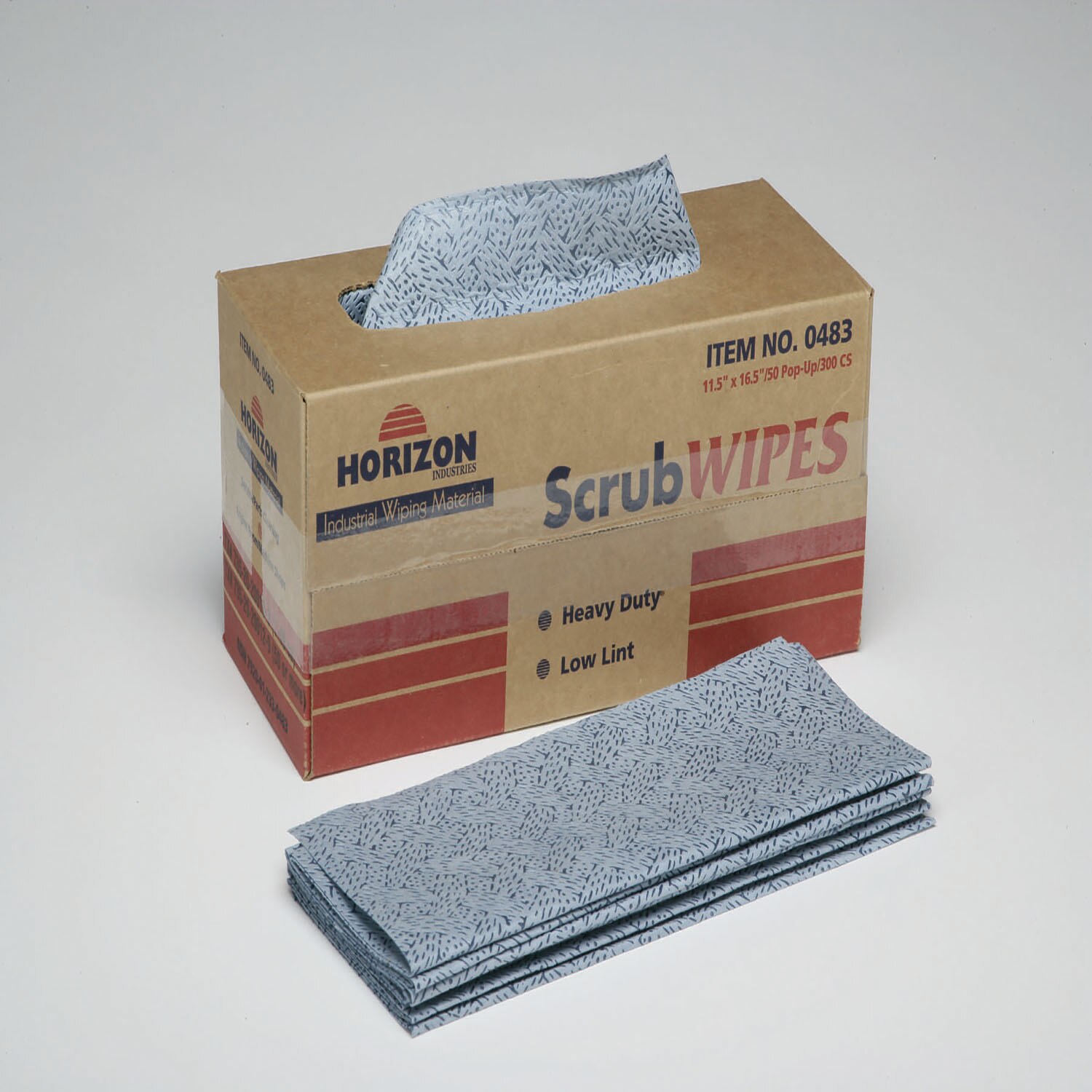 Towel, Machinery Wiping, Heavy Duty, Blue, 11-1/2" x 16-1/2", 300 count