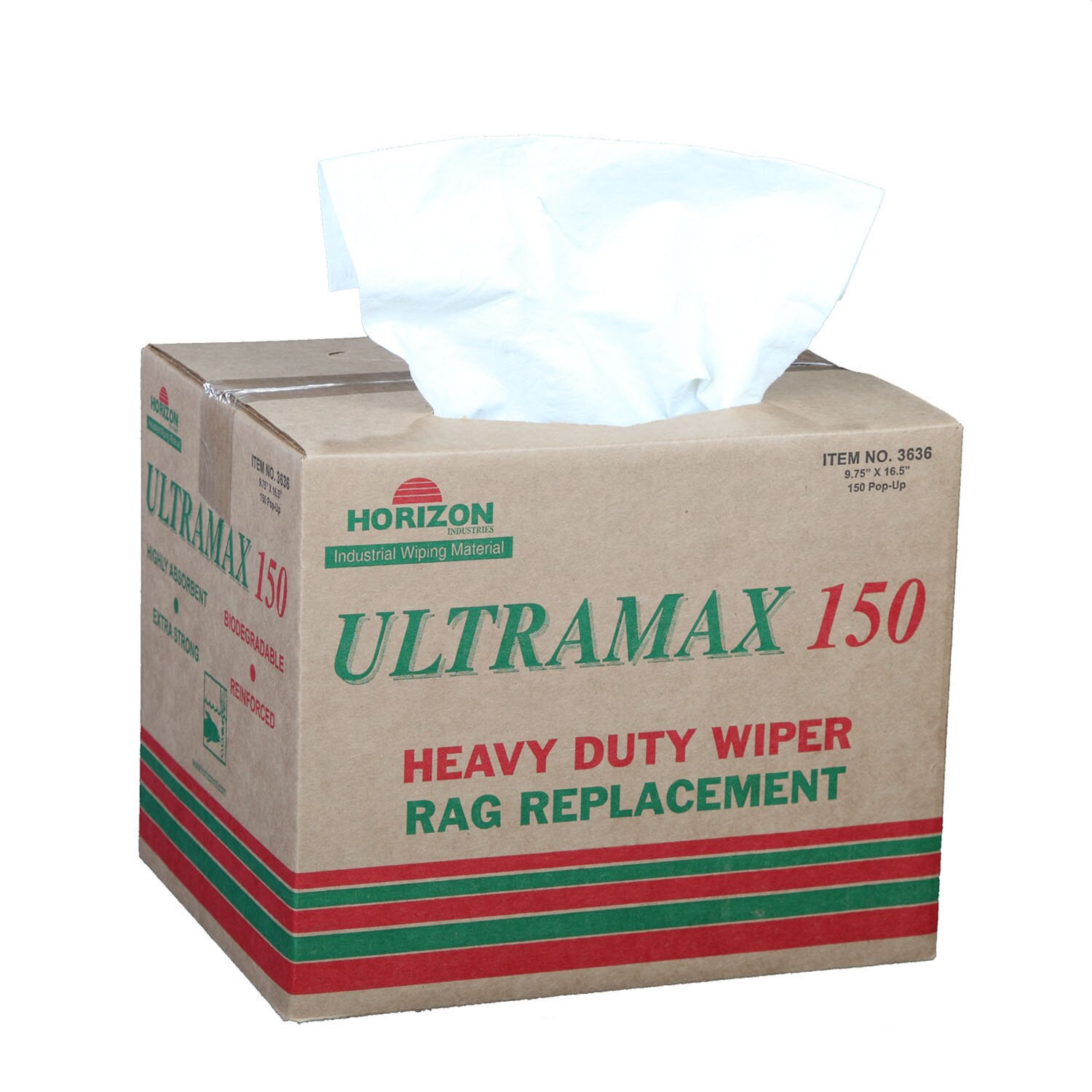 Towel, Cleaning, Biodegradable, Heavy Duty, White, 9-3/4" x 16-3/4"