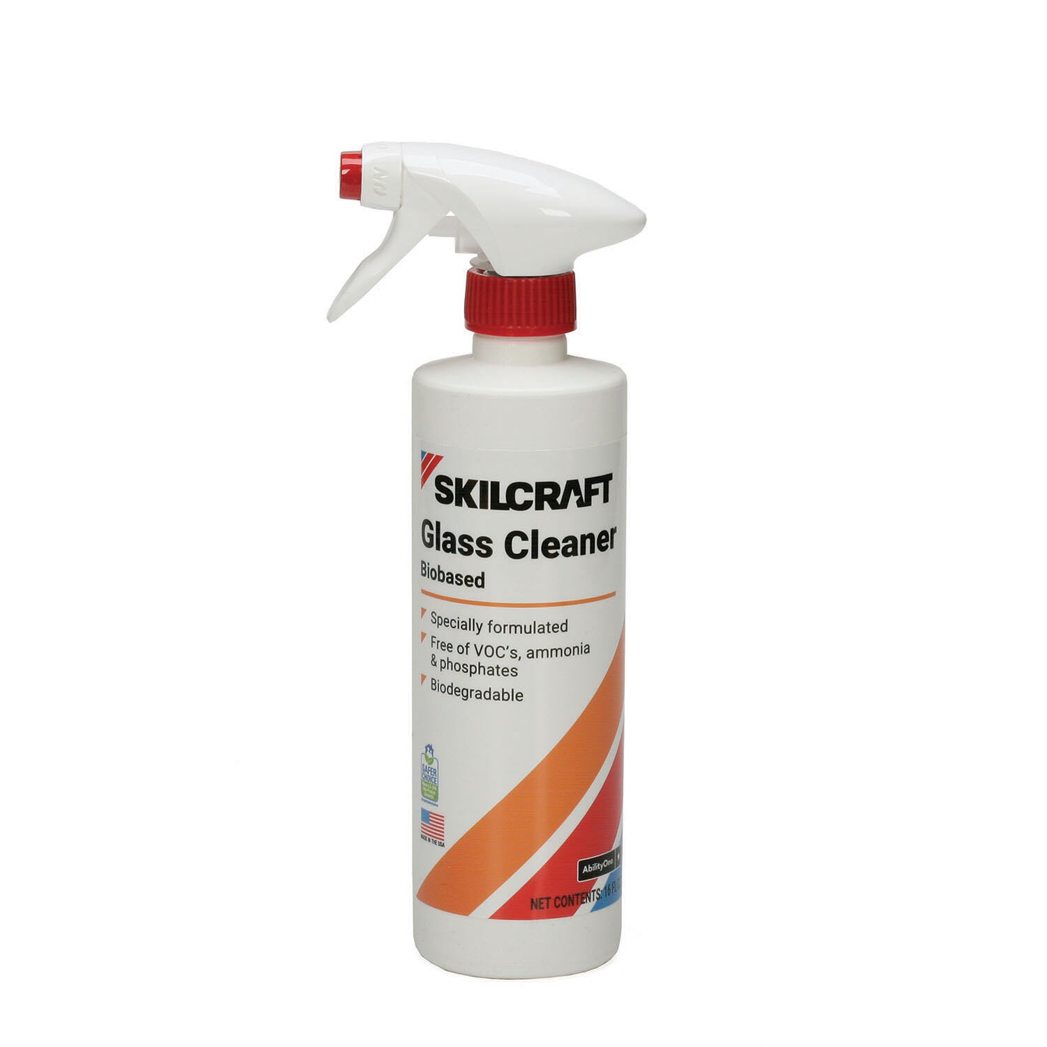 Glass Cleaner, Biobased, Heavy Duty, Spray Pump Bottle, 16 oz, EA/1