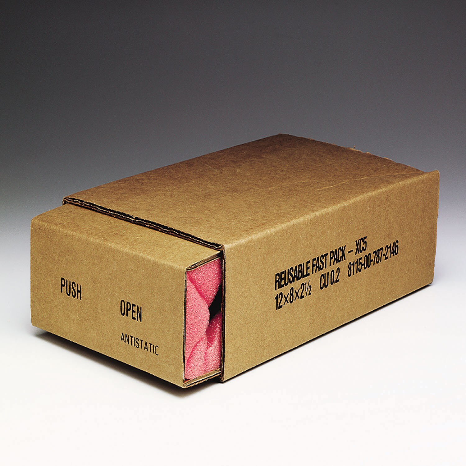 Box, Shipping, w/ Slide Pack, Brown, 9" X 6" X 3-1/2"