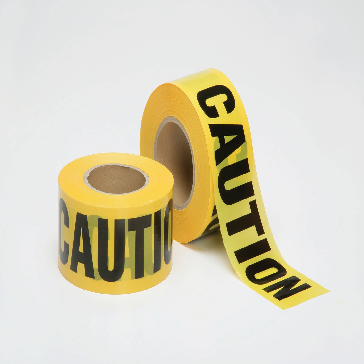 Tape, Barricade, Yellow, "CAUTION", Economy Grade, 3"W x 1000'L